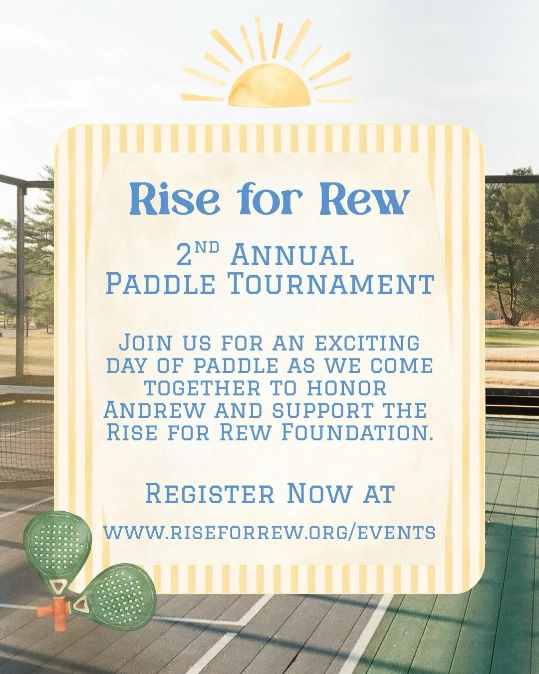 Registration is open!!
Join us on the court for a meaningful day as we play for Rew. Link in bio. #RiseforRew
