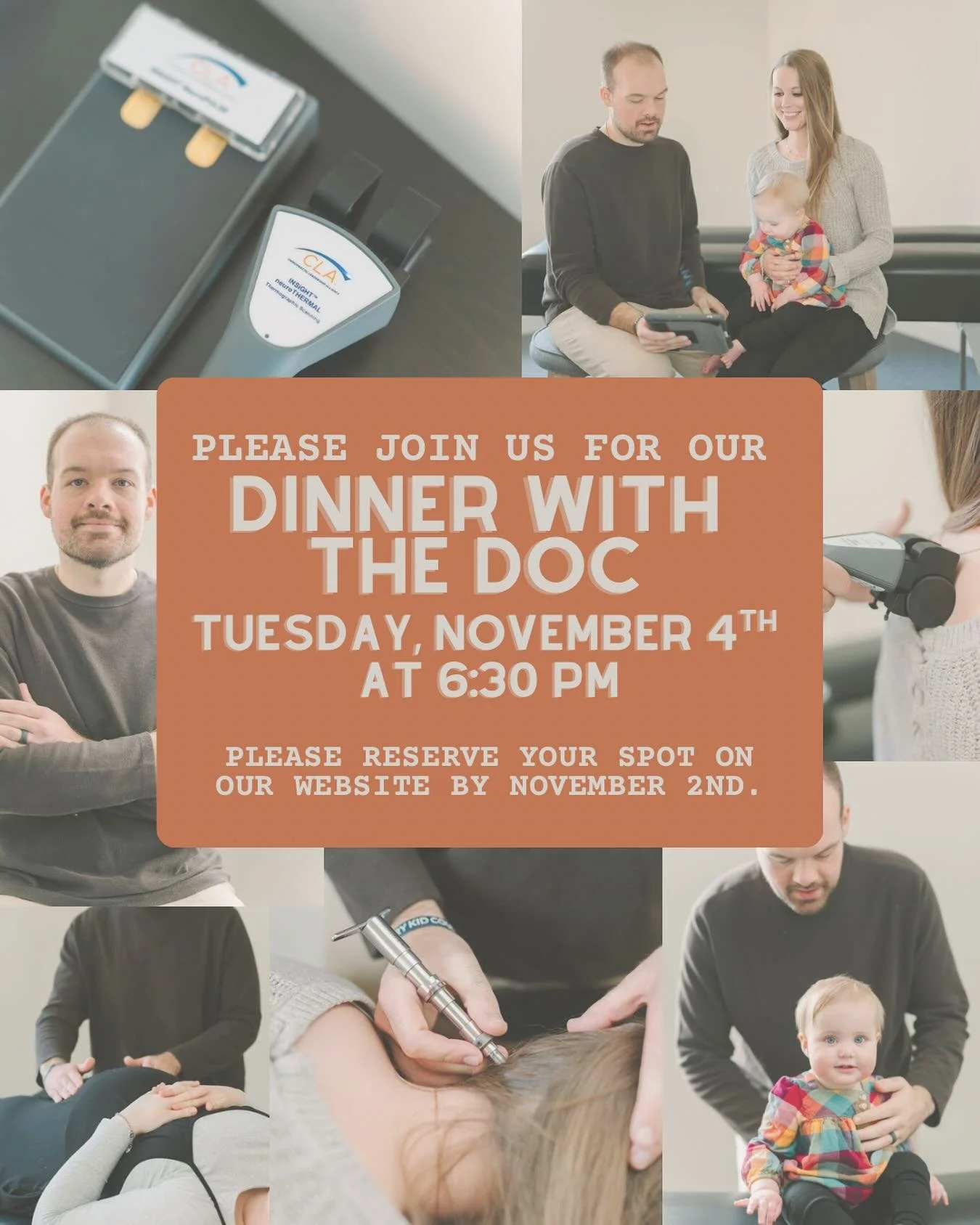 🚨LAST DAY TO REGISTER FOR OUR DINNER WITH THE DOC🚨

Do you or your partner struggle with chronic headaches, migraines, low back pain or even brain fog and low energy? 😣

Do your kids struggle with colds or ear infections every month? 🤧

Or maybe 