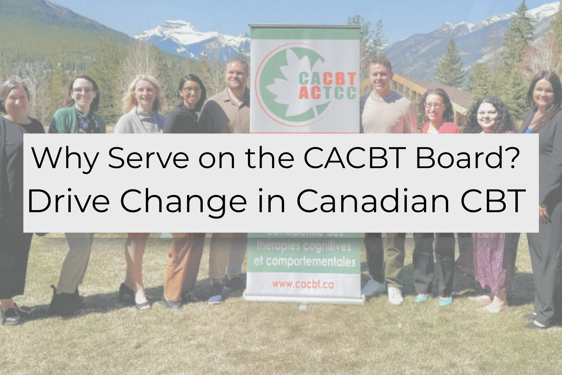 Why Serve on the CACBT Board?                  Drive Change in Canadian CBT
