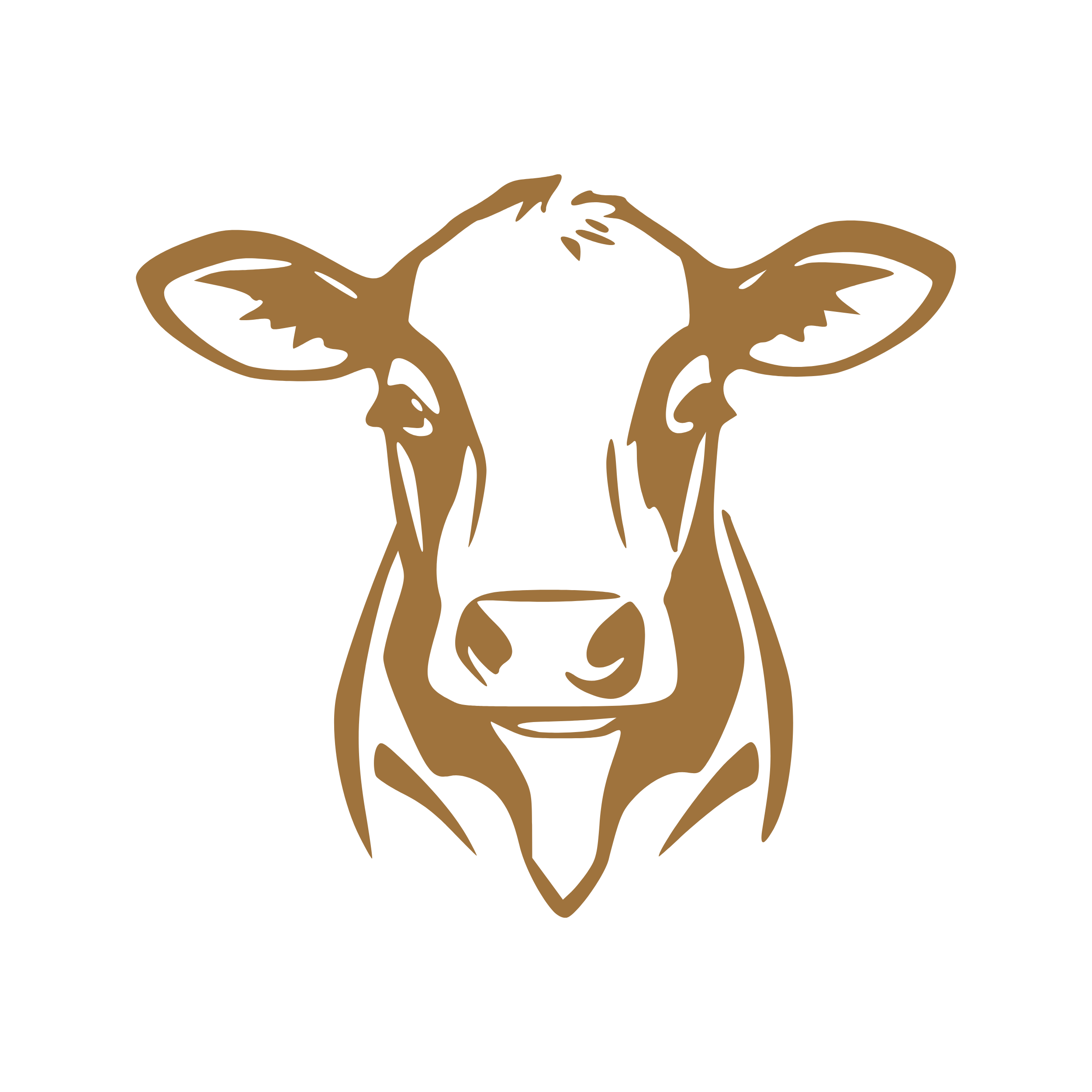 Image of a cartoon cow head