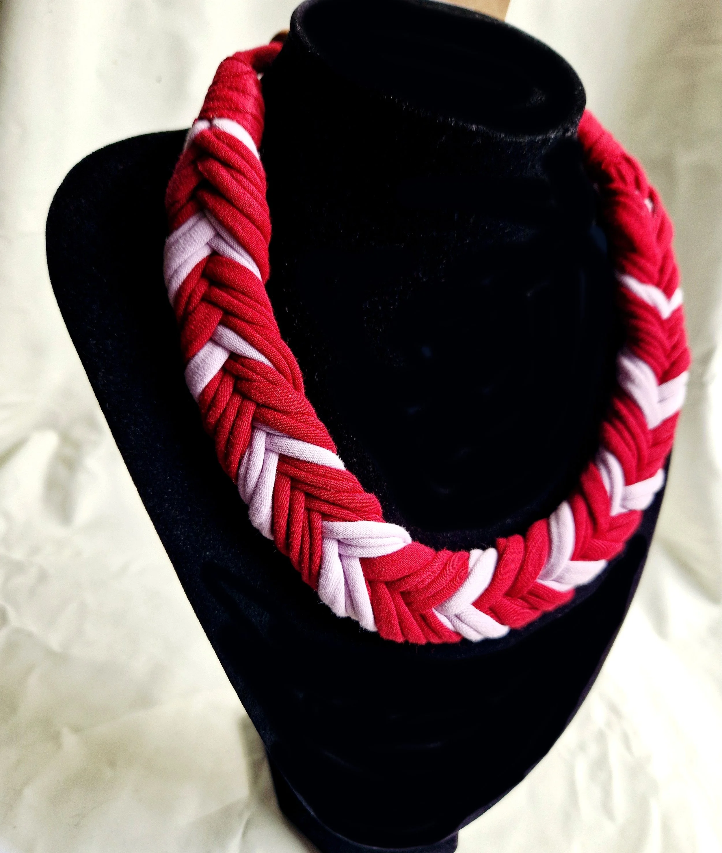Handcrafted T-Shirt Yarn Necklace - 52cm