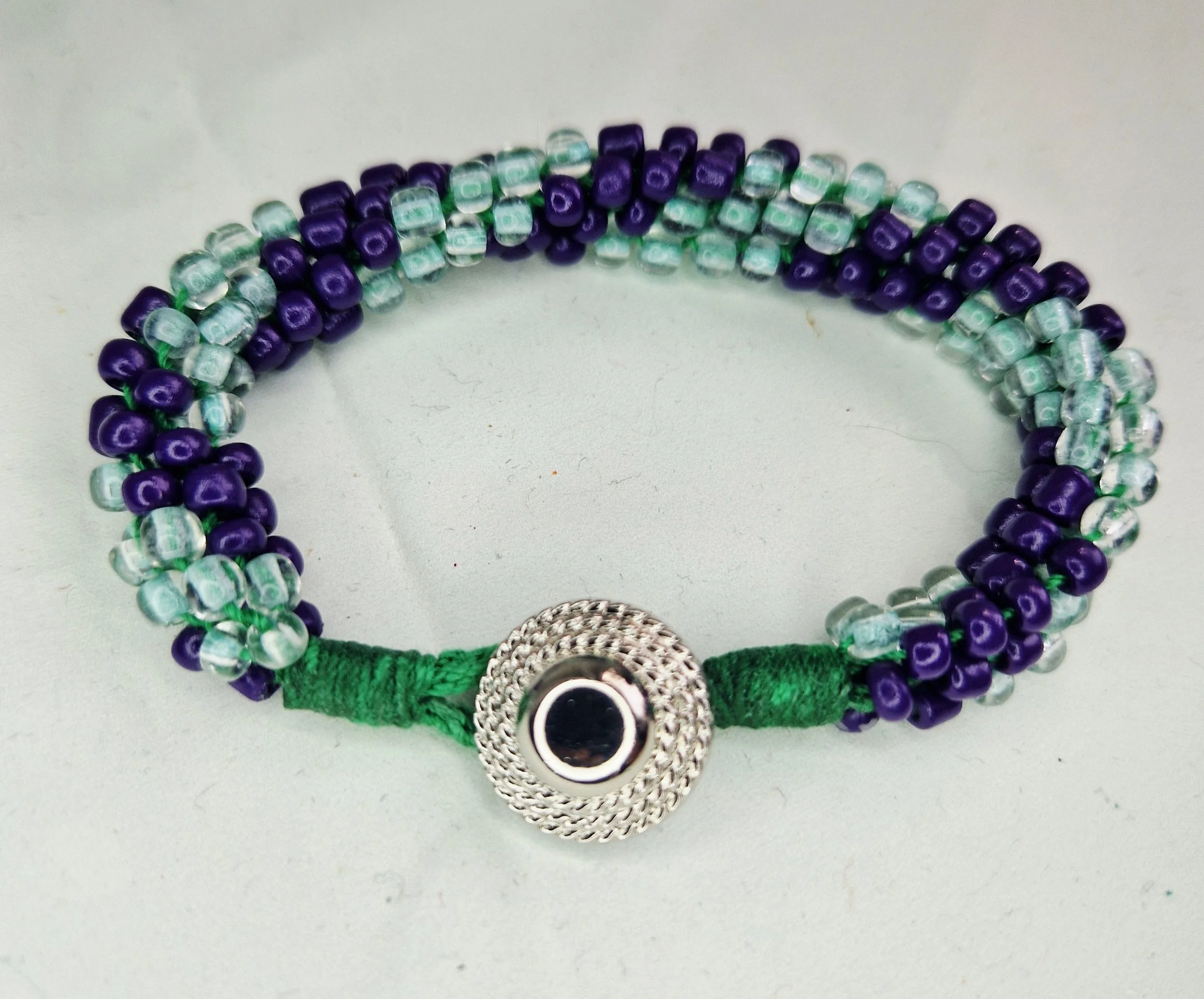 Handcrafted Kumihimo Braided Bracelet - 22cm