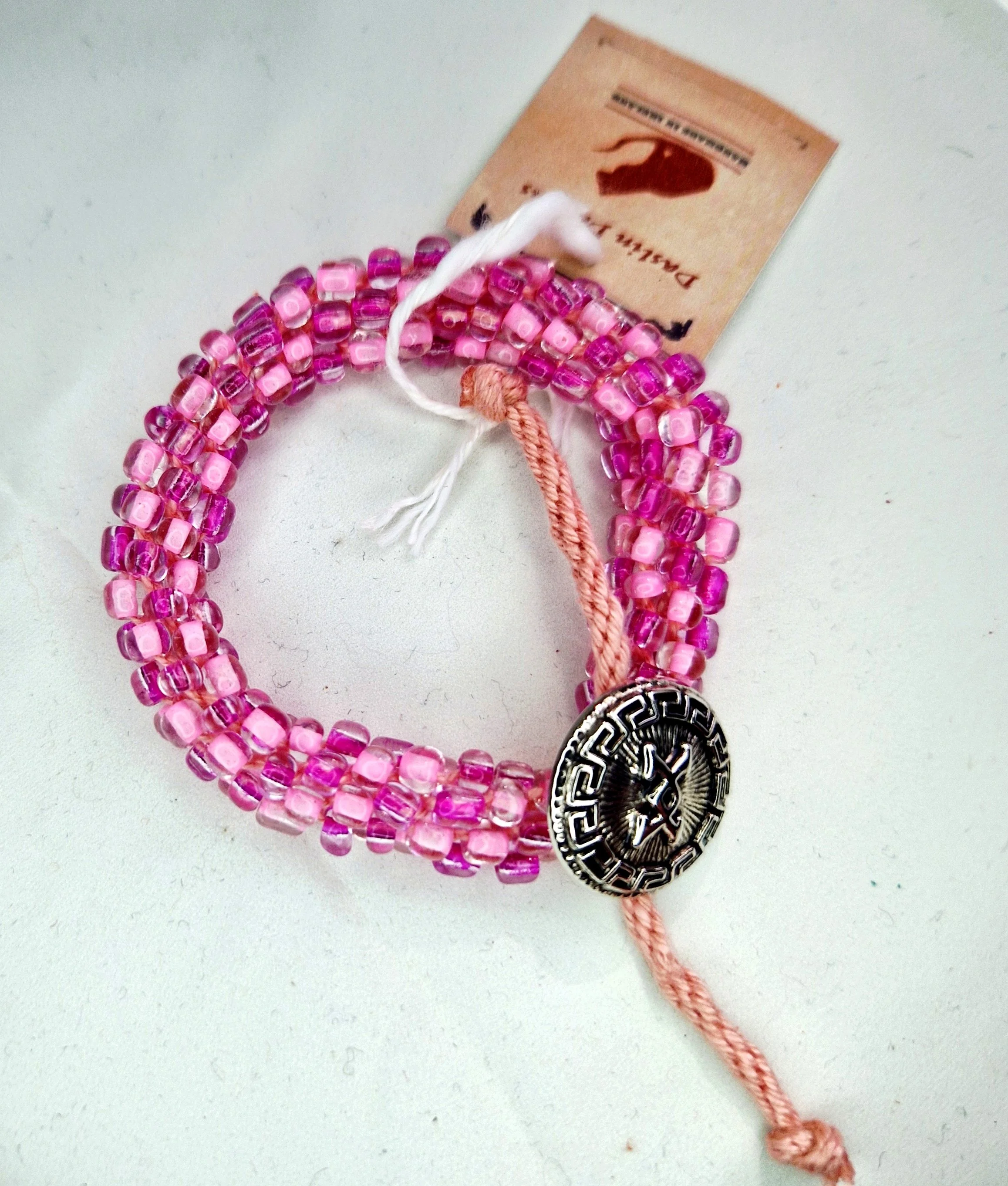 Vibrant Kumihimo Beaded Bracelet - 26cm