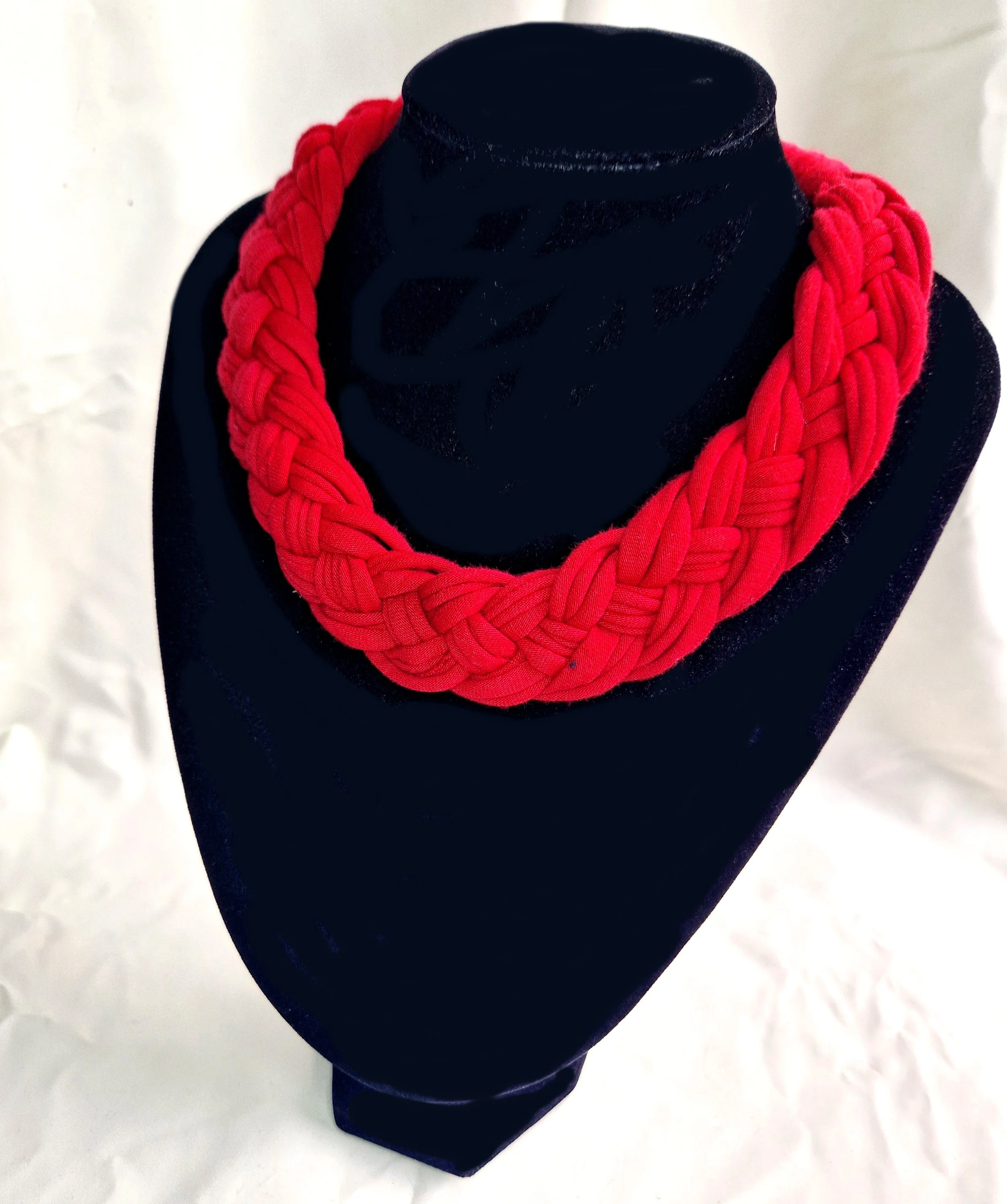 Bohemian Woven Necklace from T-Shirt Yarn