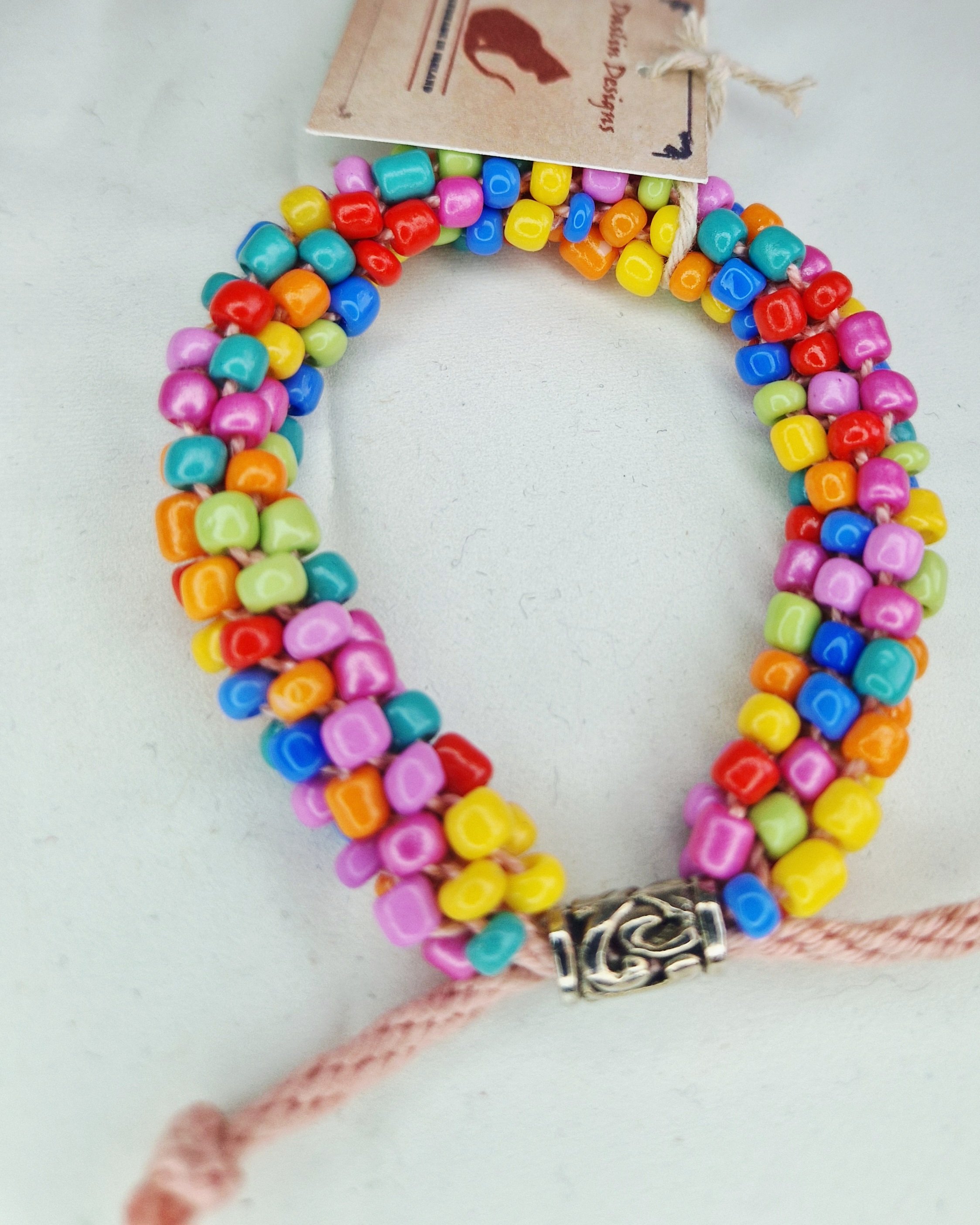 Vibrant Multicolor Kumihimo Bracelet - 24cm