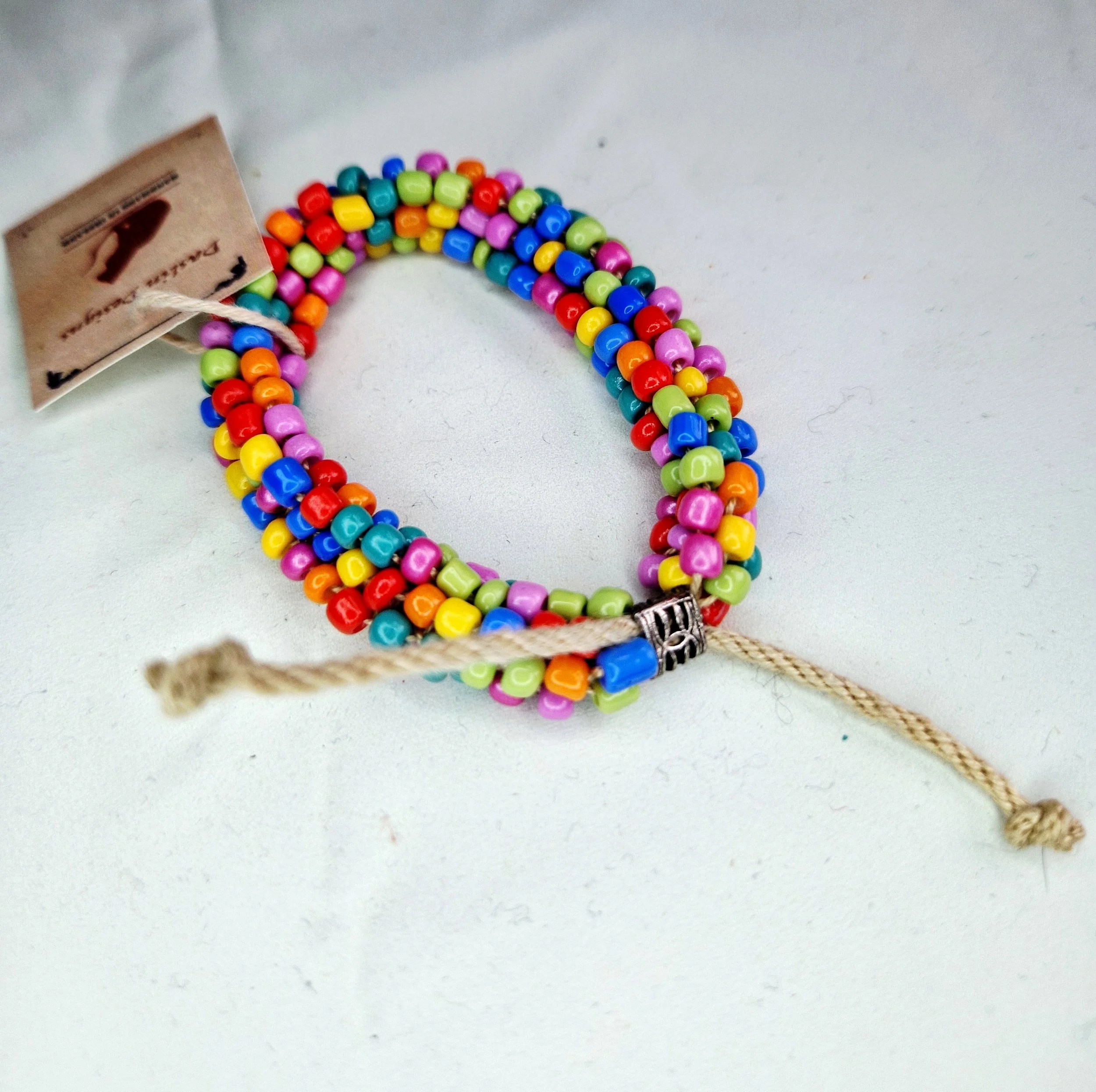 Vibrant Multicolor Kumihimo Bracelet - 25cm
