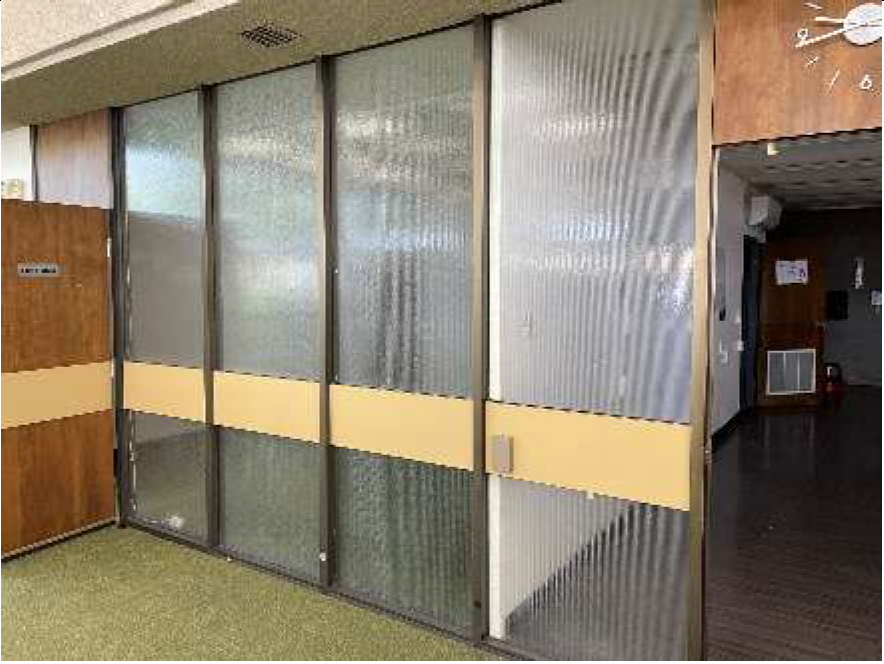 Reeded glass panels 10 ft H - Quantity - 1
