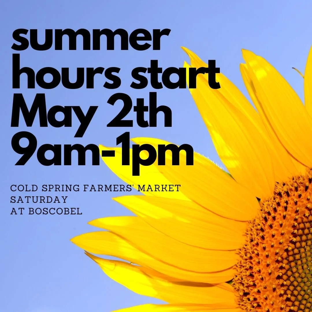 The market shifts to new summer hours this Saturday, May 2nd!

We have an exciting summer market this year welcoming back some familiar and new faces and products in the coming week! And ramps have arrived at the market and soon there will be spring 