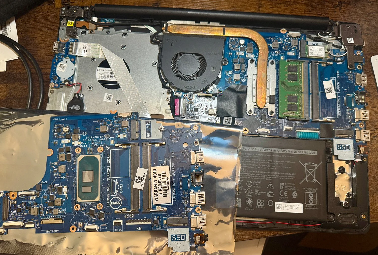 Laptop motherboard replacement
