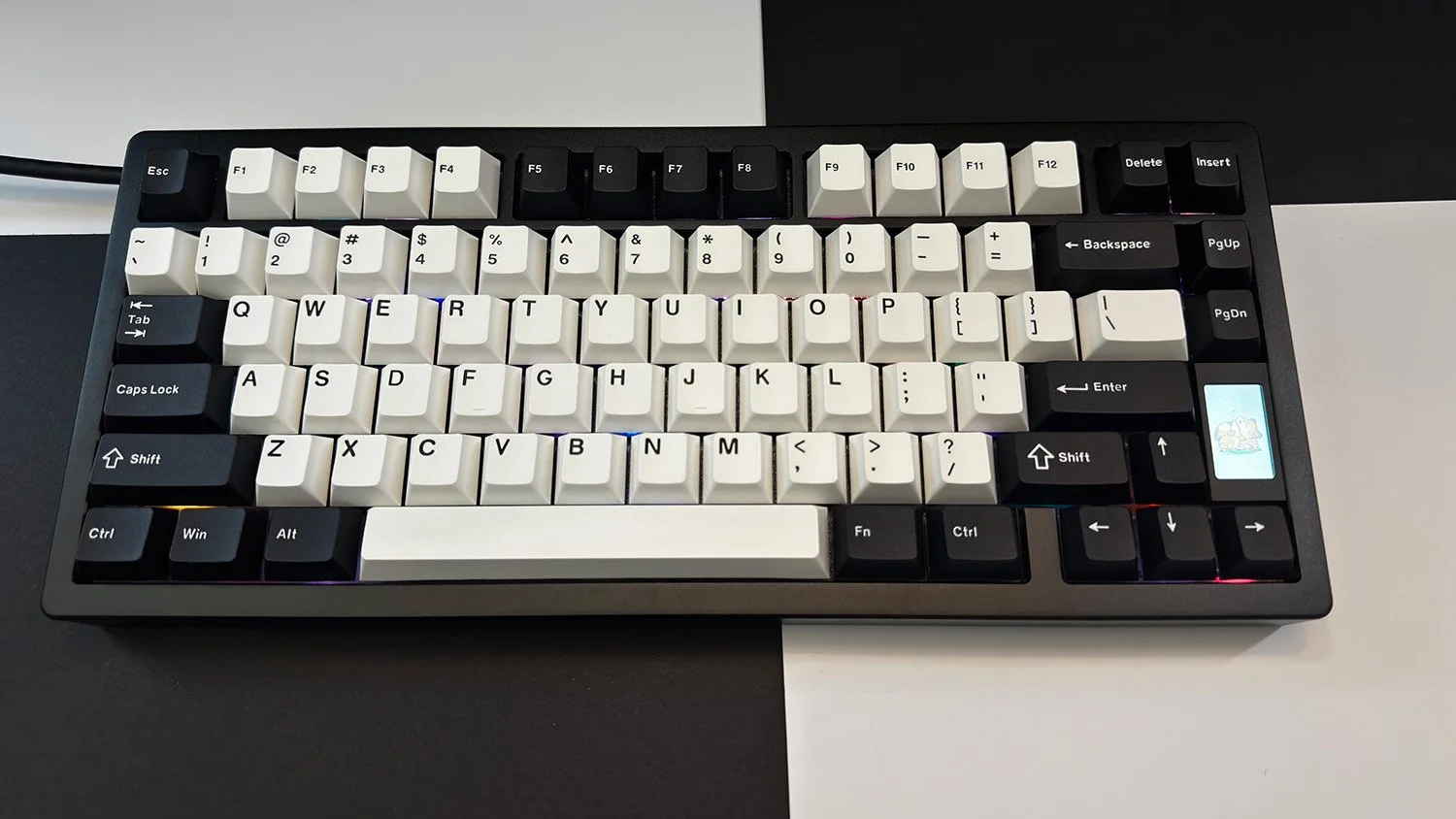 ND75 & Black with White