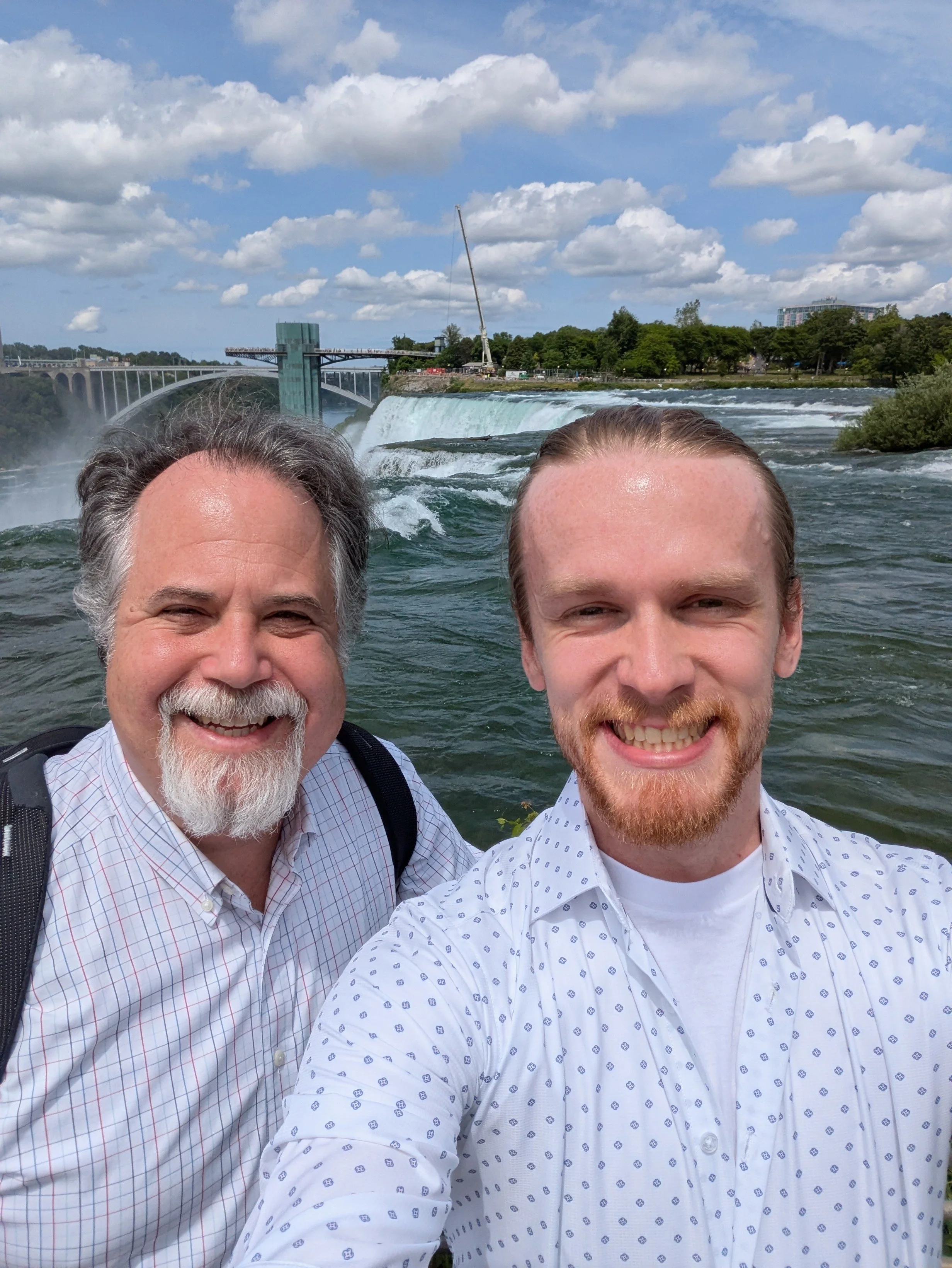 Shae and Lucas visiting Niagara Falls during the FASEB septin conference in June 2025