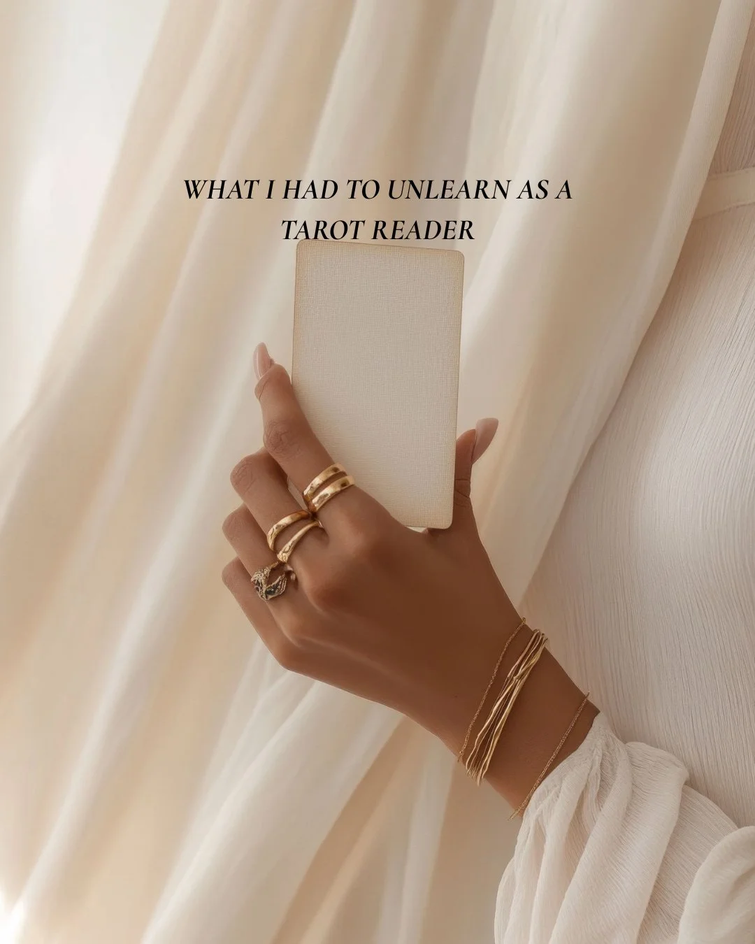I had to unlearn more than I ever learned when it came to tarot.
No one talks about this part.
I didn't become a better reader by memorizing more meanings.
I became a better reader when I stopped trying to perform.
I had to unlearn:
* reading to impr