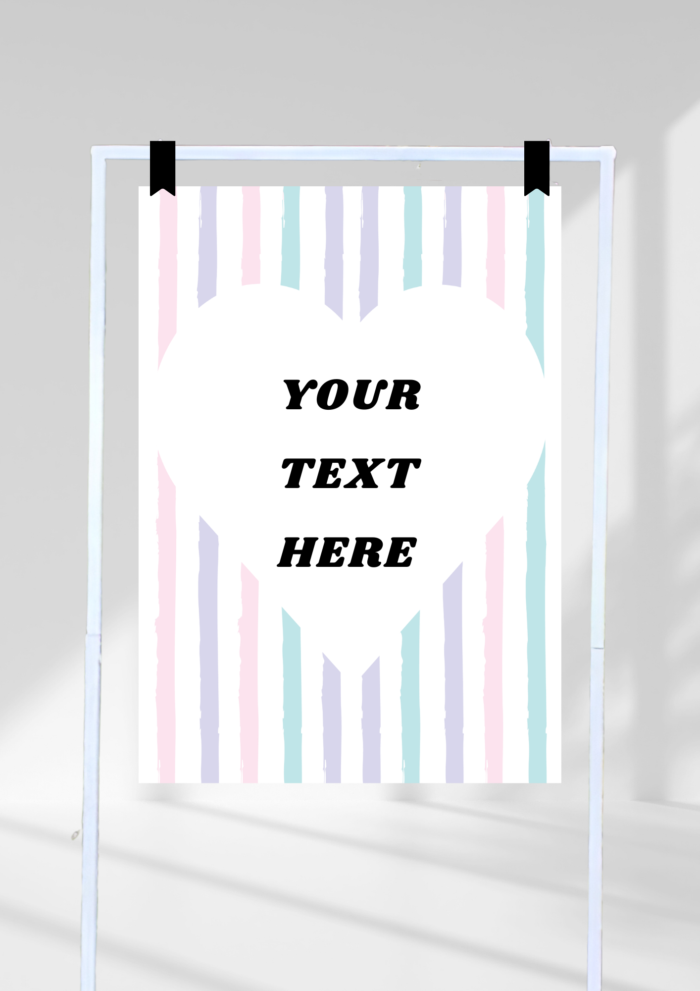 love heart stripe - colourful