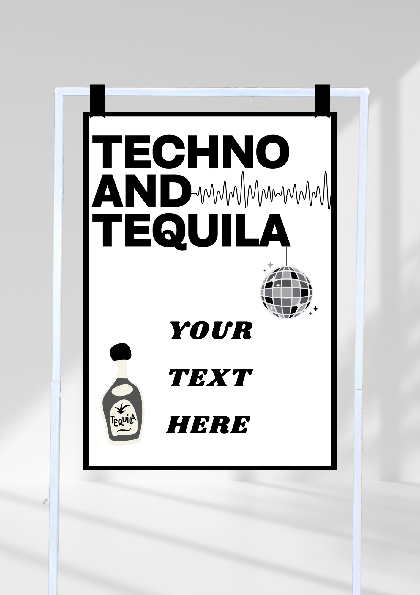 techno + tequila - black