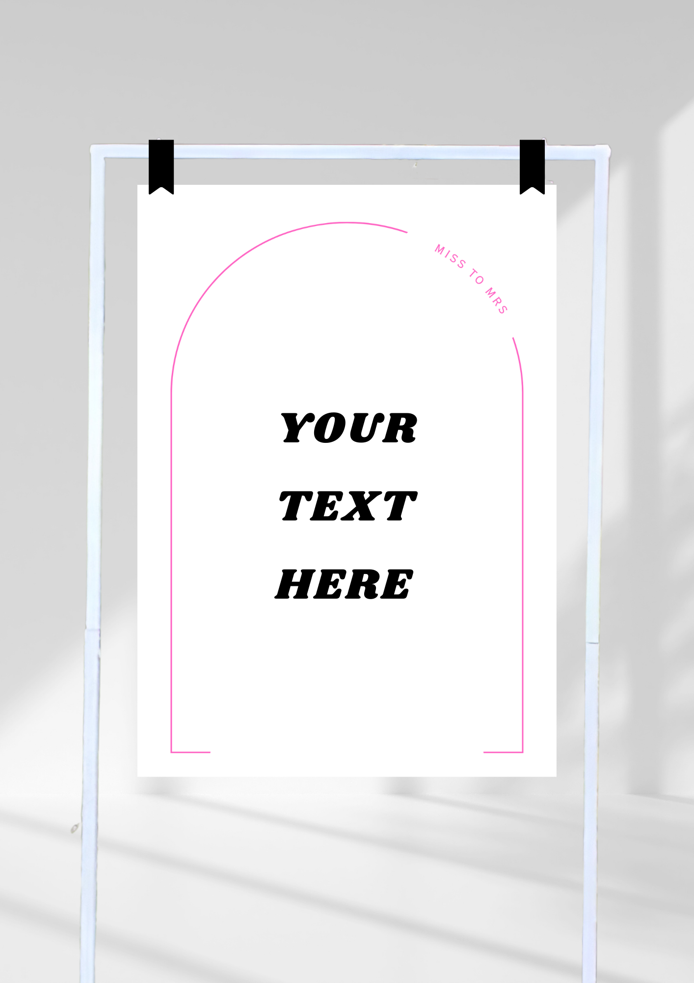 miss to mrs arch - pink