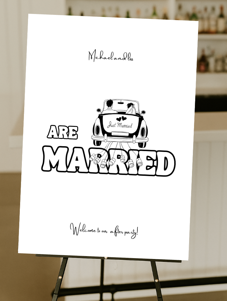 we are married illustration - more colours