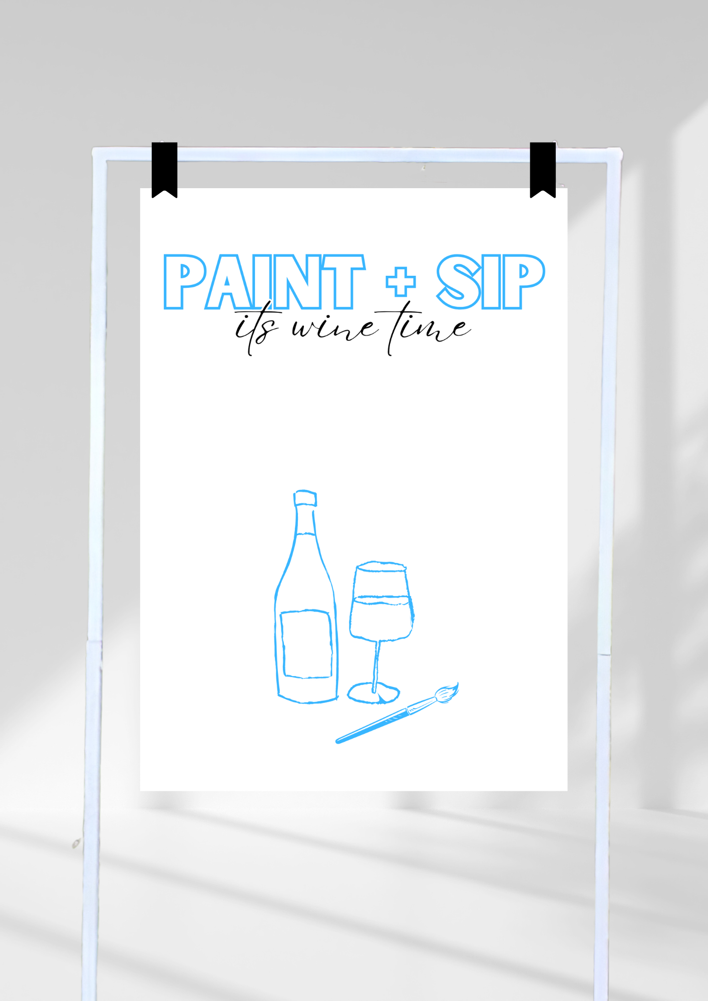 wine time - blue