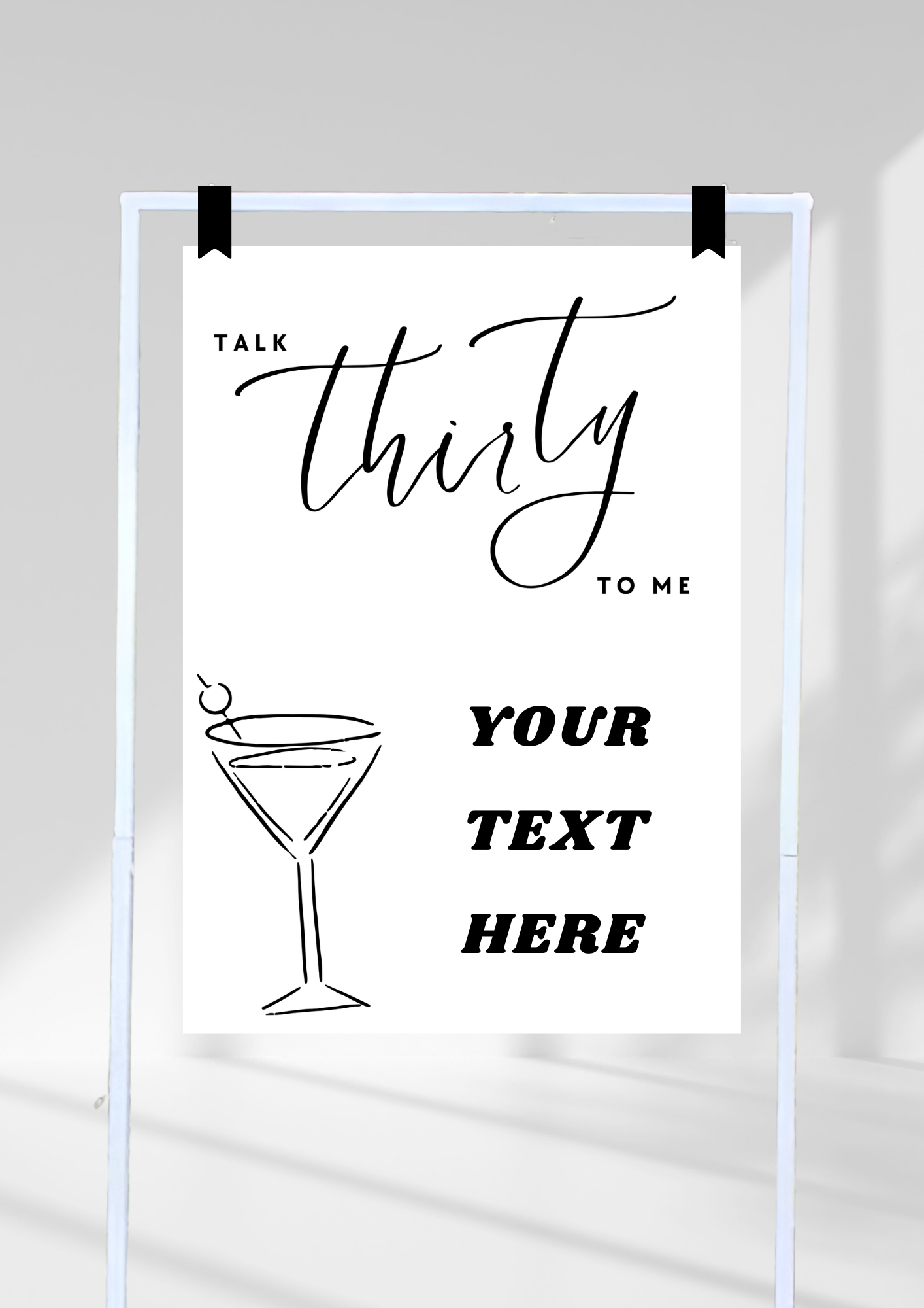 talk thirty martini - black