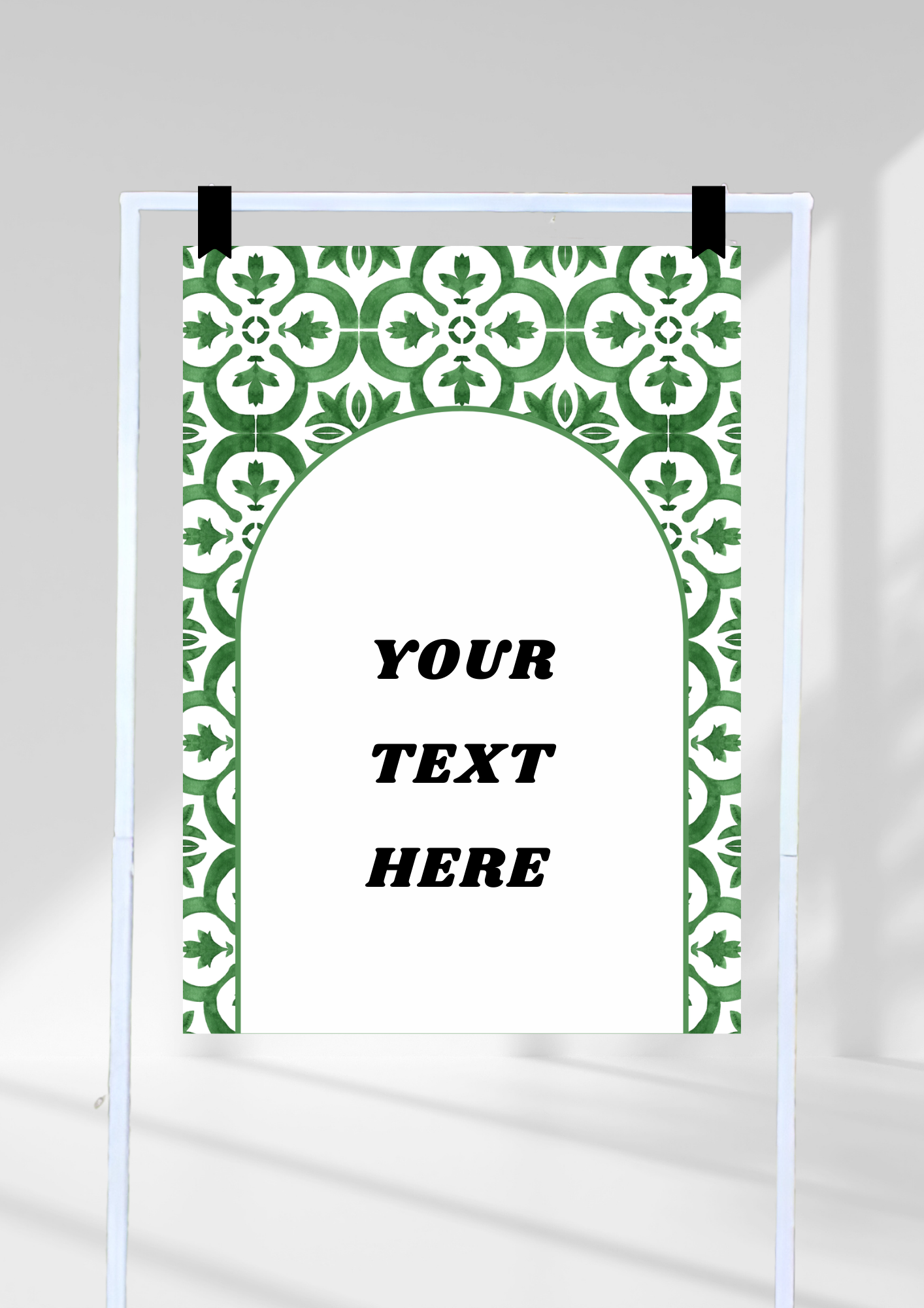 green pattern tile