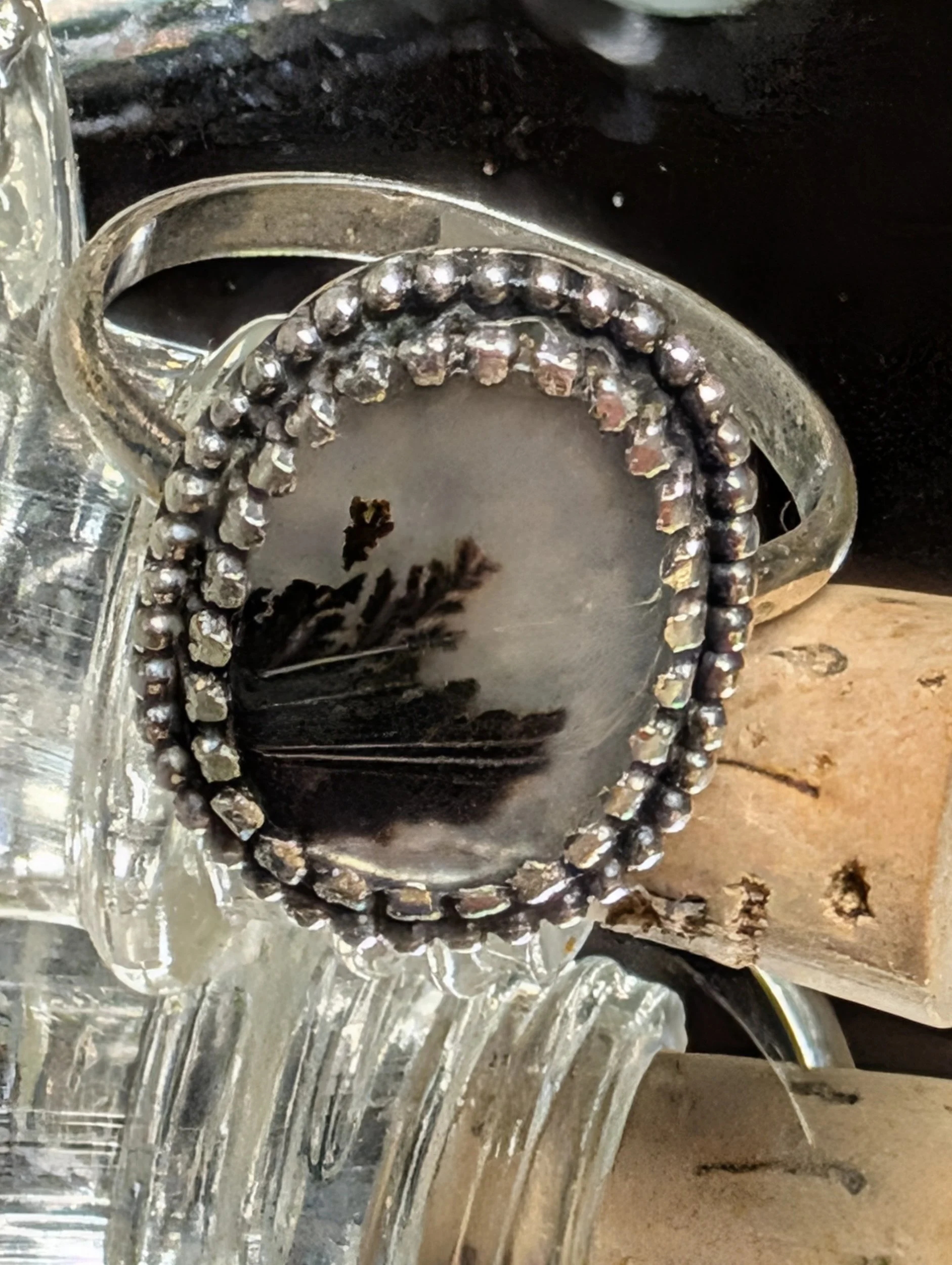 Dendritic Agate Ring - Size 6