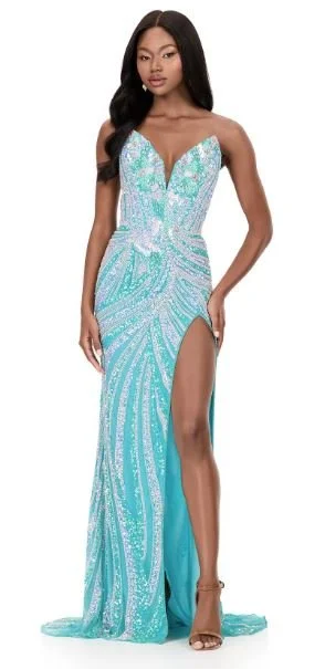 ASHLEYlauren 12152, aqua, size 2