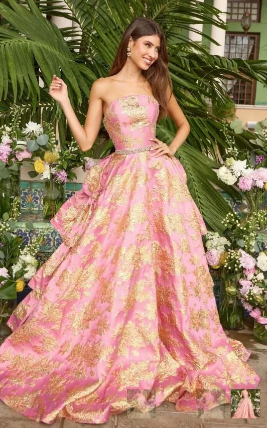 42555, pink/gold, size 8