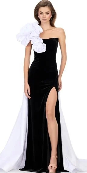 ASHLEYlauren 12174, black and white, size 14