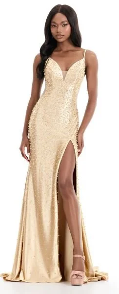 ASHLEYlauren 12155, gold, size 6