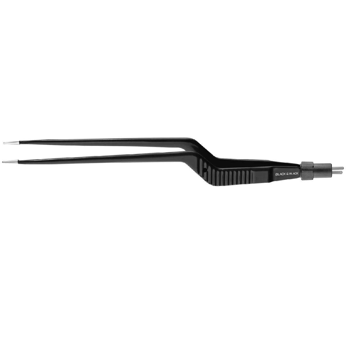 NobleTouch Cushing Non-Stick Bipolar Forceps, Bayonet, 1.0mm Tip