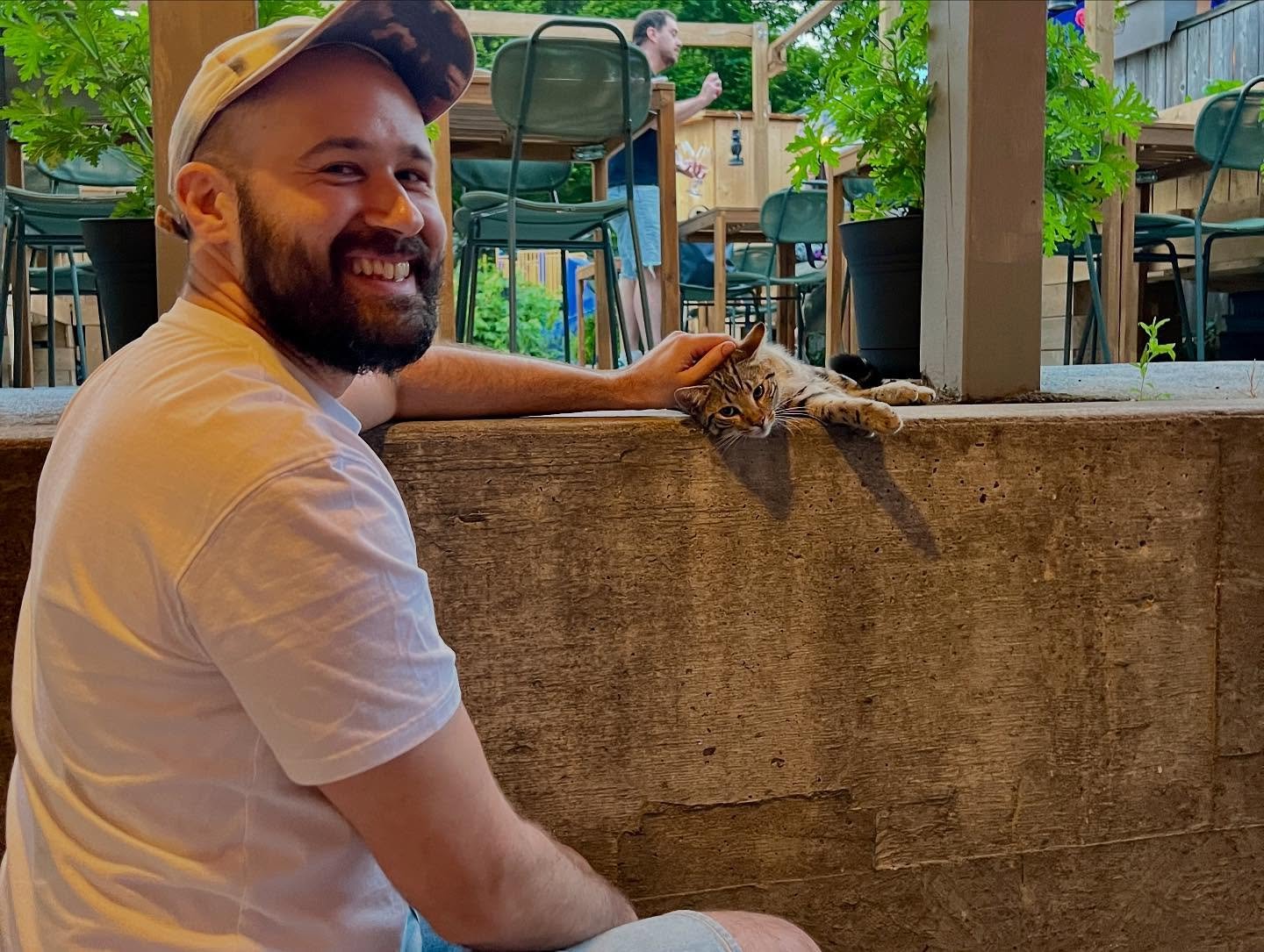 We made a friend!! I&rsquo;m sure someone very much loves this little guy but I would be very excited if he decided to visit us regularly. Here&rsquo;s some vids of him boldly walking in through the patio door and meeting everyone in the restaurant l
