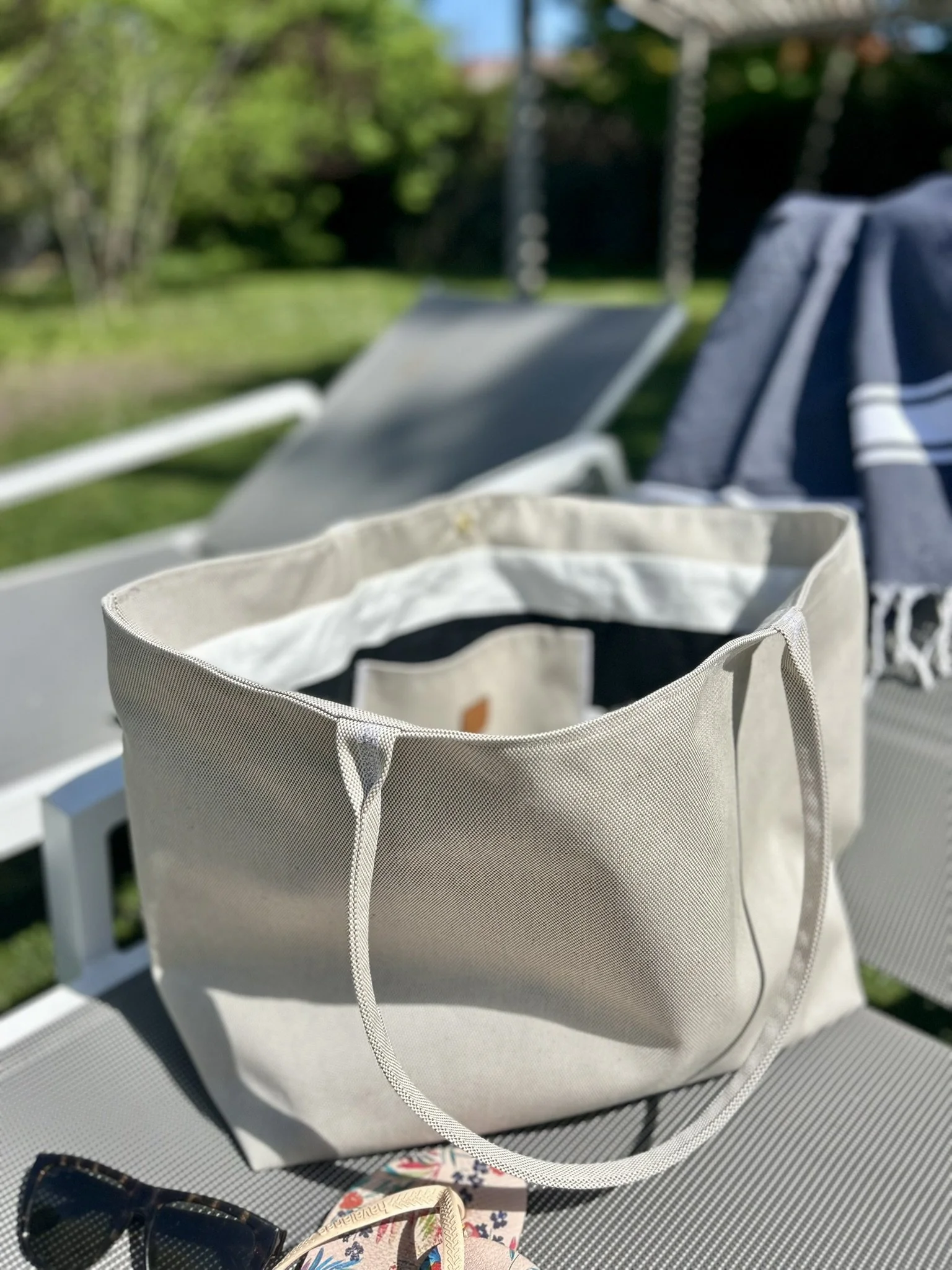 Große Canvas Tasche – Oyster Gray