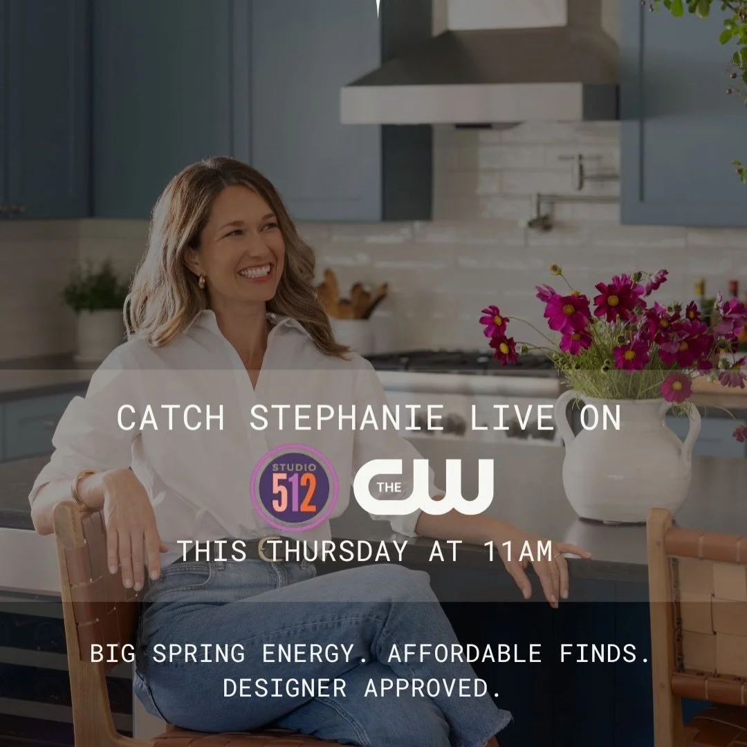 Tune in to @studio512tv this Thursday at 11am on Austin&rsquo;s CW, where Stephanie will be joining the lovely @rosie.newberry to share some of her favorite affordable, designer-approved picks for spring.

Whether you&rsquo;re on a budget or just nee