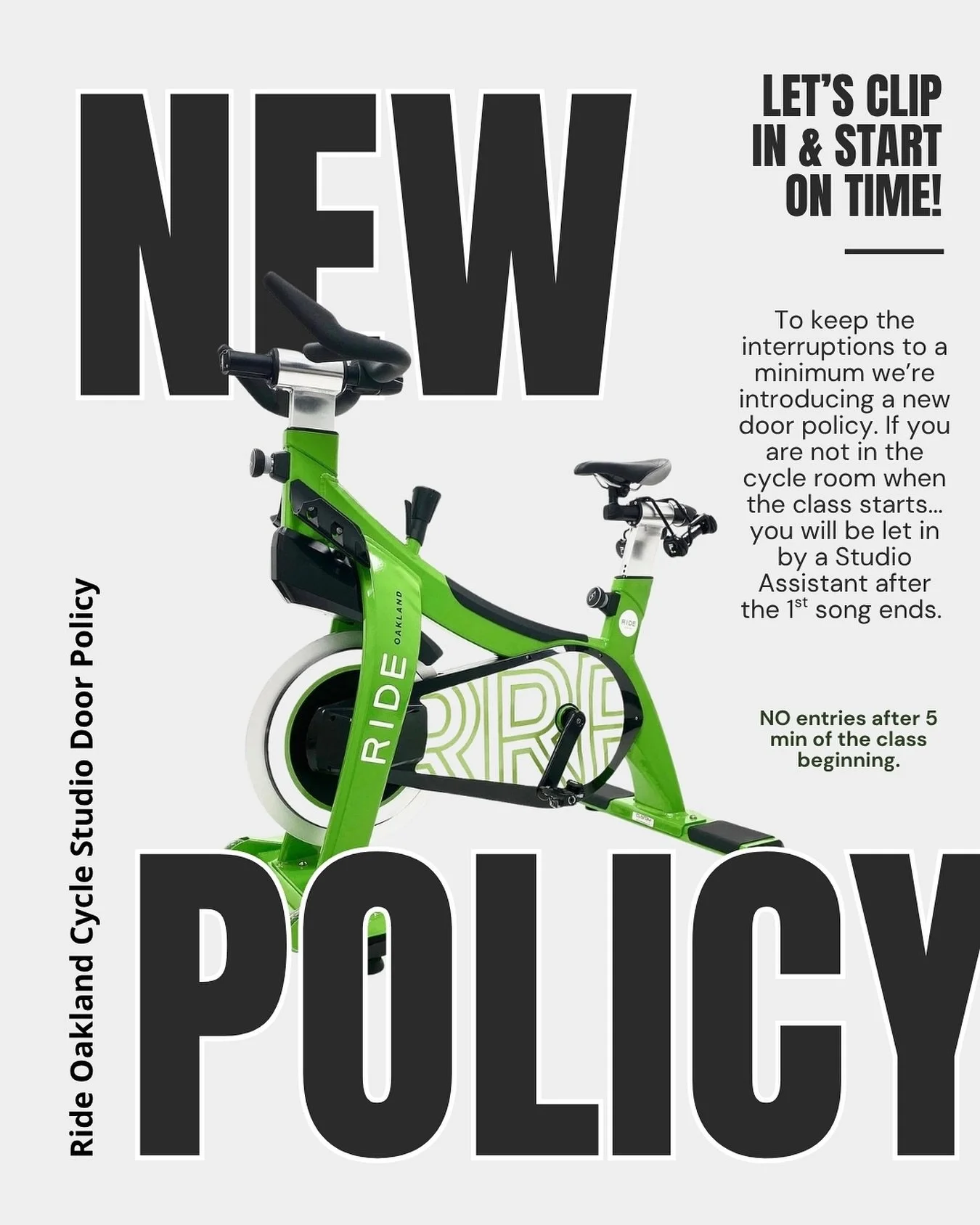 We love a strong start 💪🏽⚡️ Show up, clip in, and let&rsquo;s crush that first song together! New door policy is in effect! Thank you in advance for keeping the energy high and the flow uninterrupted.💚

#Ride #RideOakland #Workout #cyclestudio
