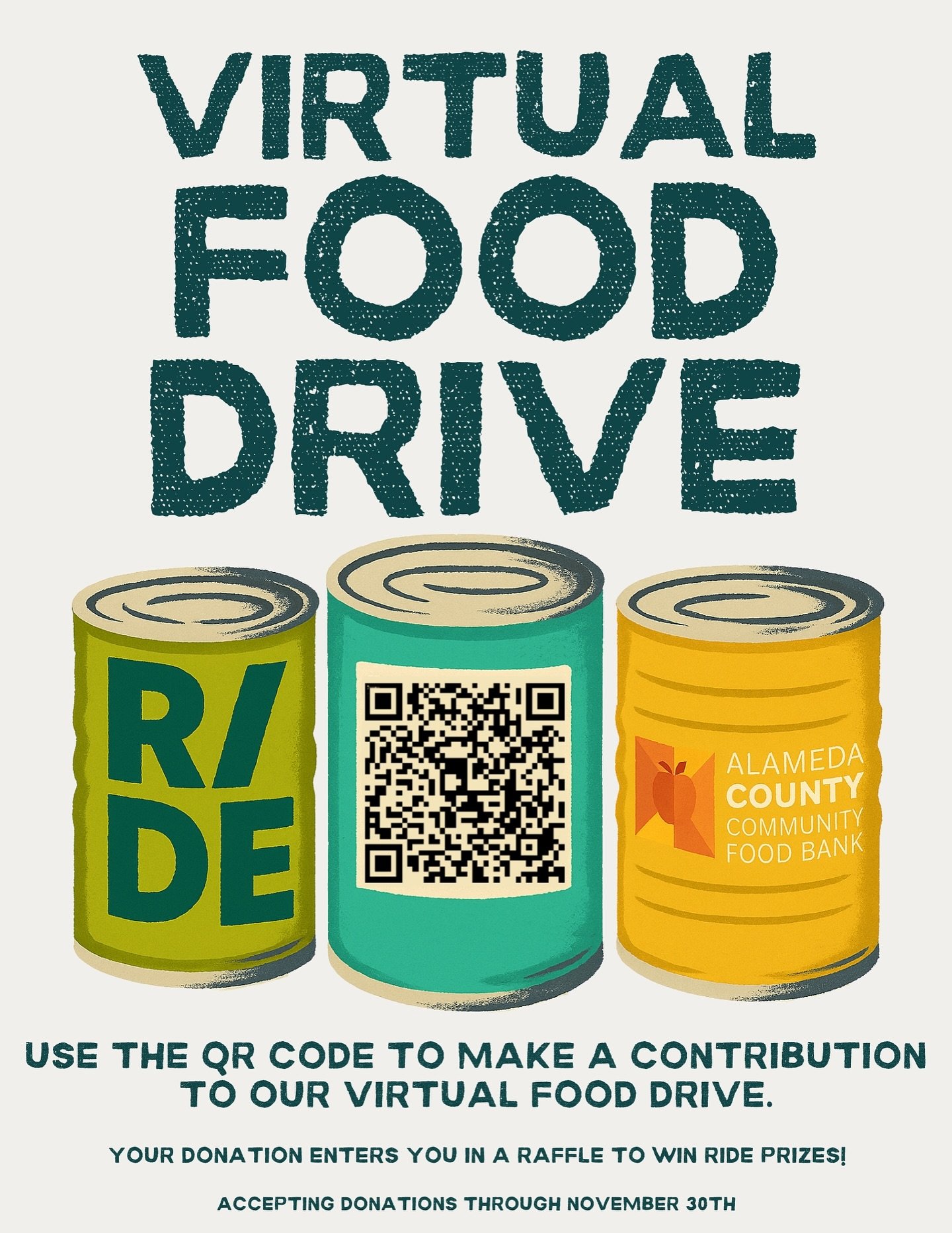 Join us in supporting the Alameda County Community Food Bank 💛 Tap the link in our bio to donate to our Virtual Food Drive!