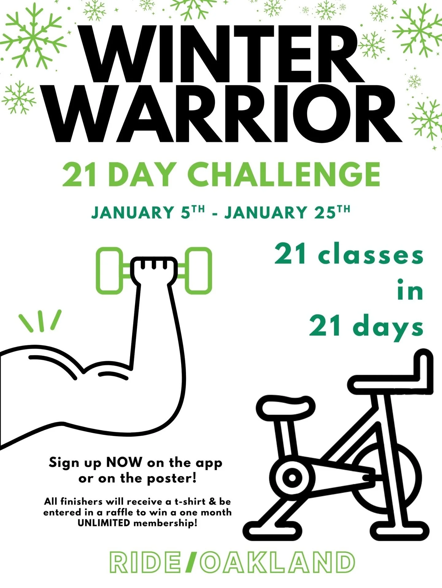 Winter doesn&rsquo;t slow us down&mdash;it levels us up. ❄️💪🏽
Join the Winter Warrior Challenge: 21 classes in 21 days.
Sign up on the app or in the lobby!