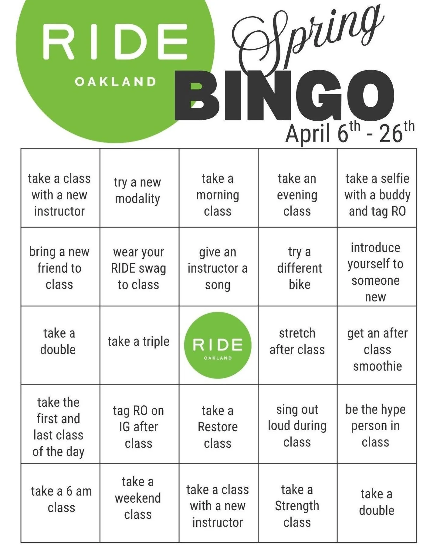 Spring is HERE &amp; it&rsquo;s the perfect time to refresh your routine and reconnect with your goals and lean on community. 💫 Our Spring Bingo Challenge (April 6&ndash;26) is designed to keep things fun, motivating, and just the right amount of co