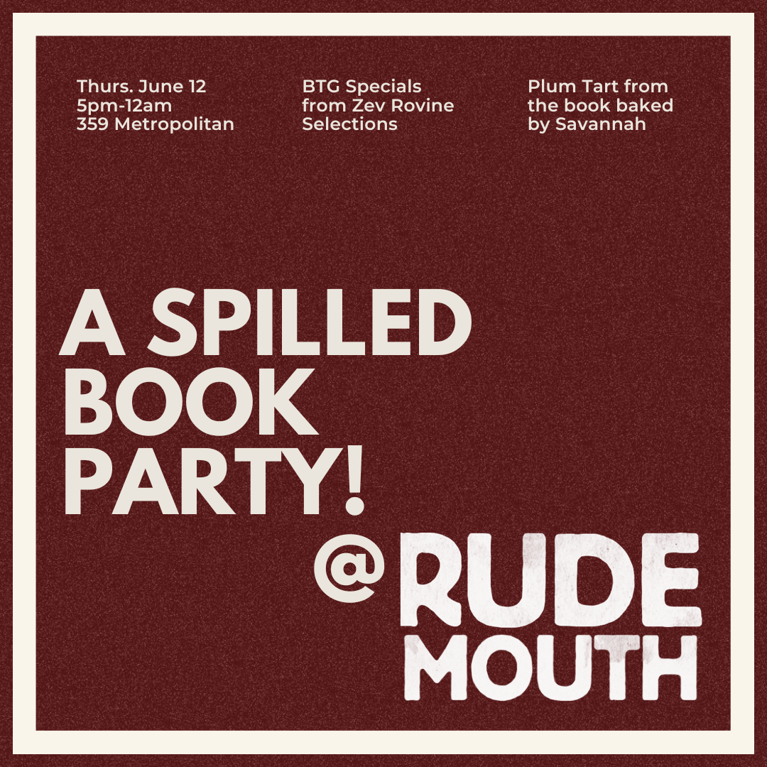 Spilled Book Party @ Rude mouth