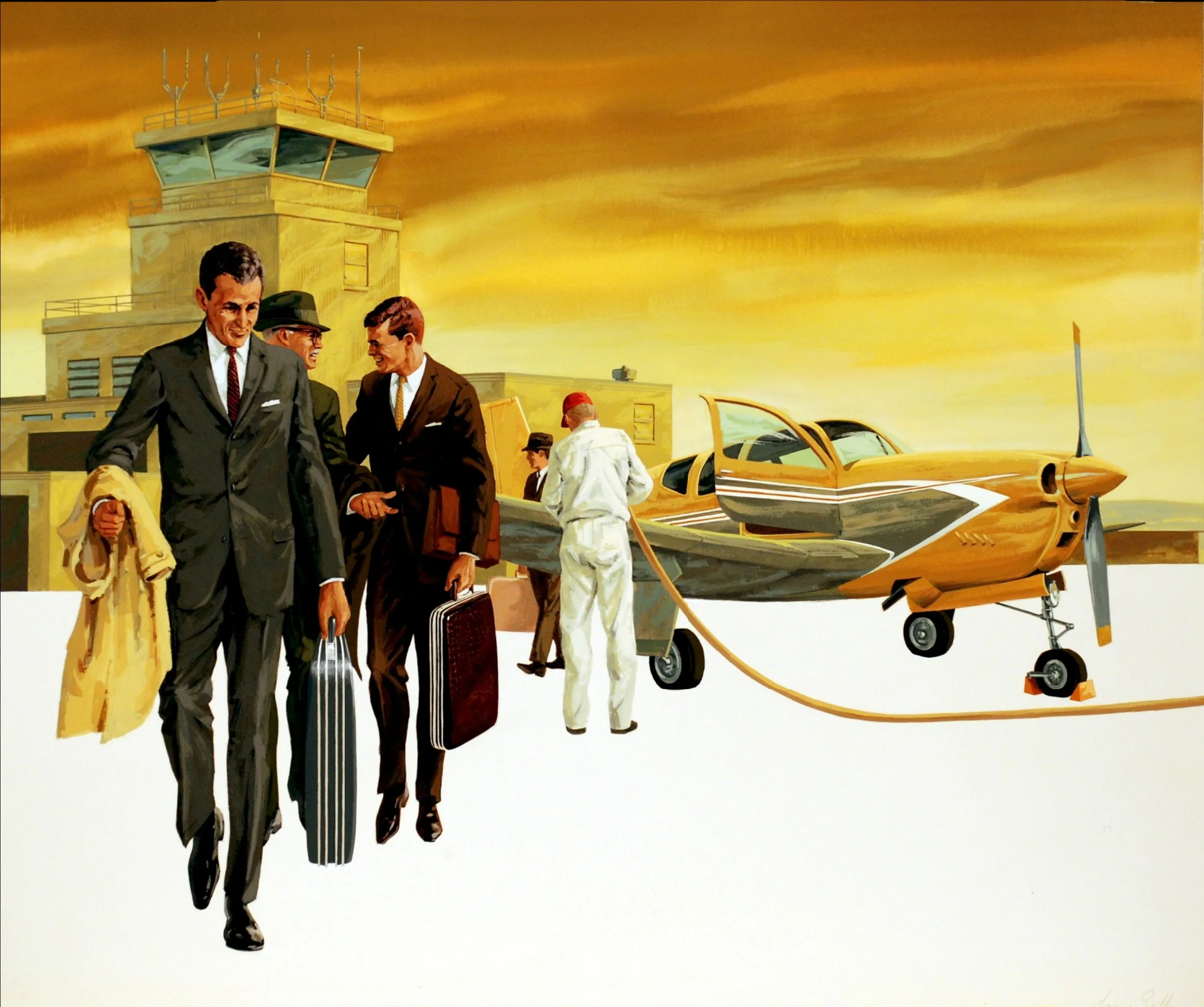 Stylish Business Executives at an Airport