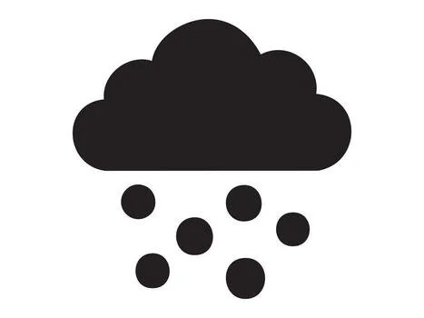 A black cloud with rain droplets falling from it