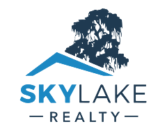 Logo of Sky Lake Realty featuring a stylized tree and house with the text 'SKY LAKE REALTY'.