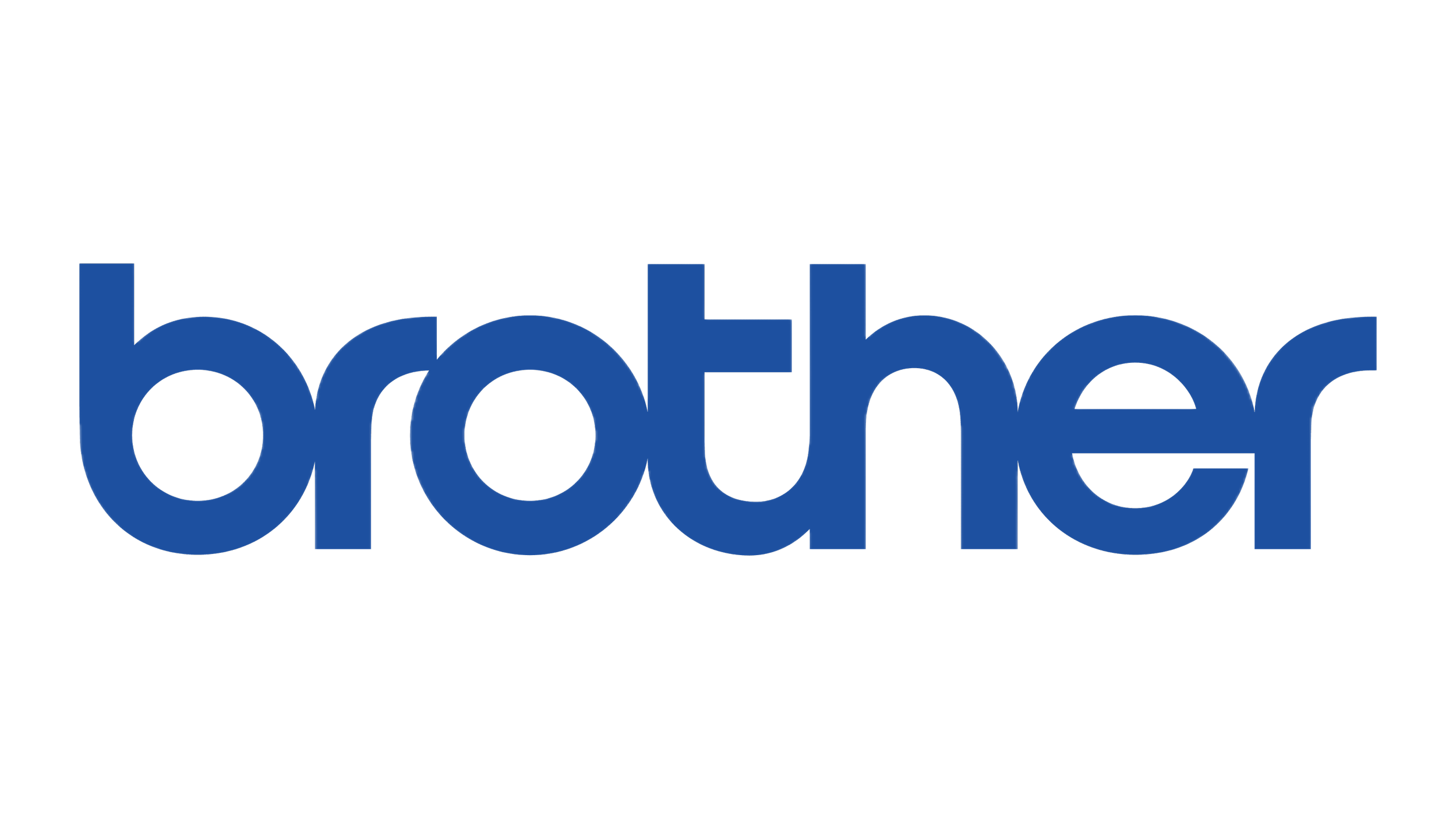 The word 'brother' in large blue lowercase letters on a black background.