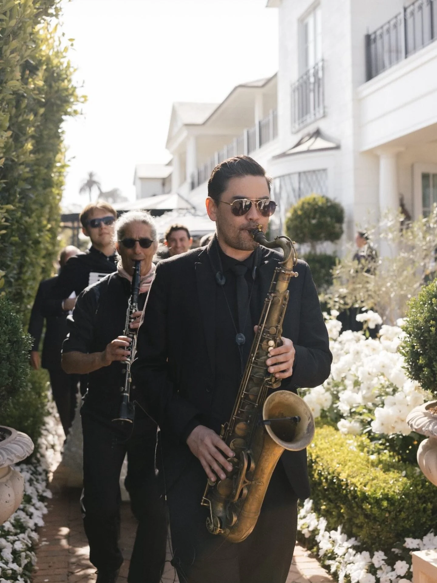 Bringing the party 🎺 

Planning &amp; Design @ked_and_co 
Photography @abbyandlauren

.

.

.

.

.

Live event music, entertainment, wedding bands, luxury wedding musicians, live event performers, live wedding music, destination wedding bands