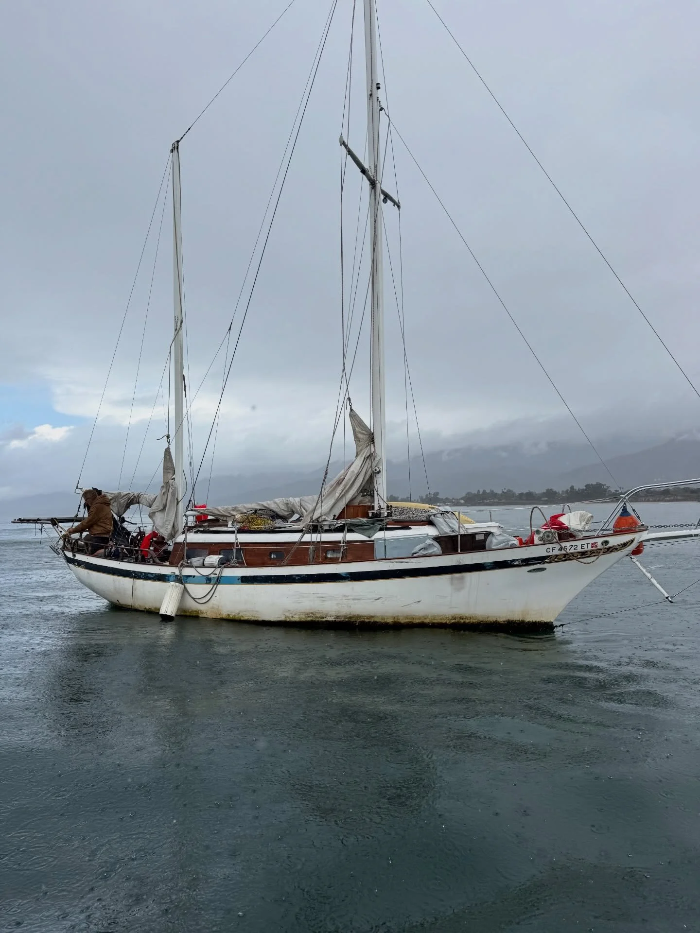 Captains responded to a report of a possible person in the water off of Carpinteria when a dingy with personal effects, including a wallet, were located on the beach but no mariner in sight. It was determined to have broken free from an anchored tran