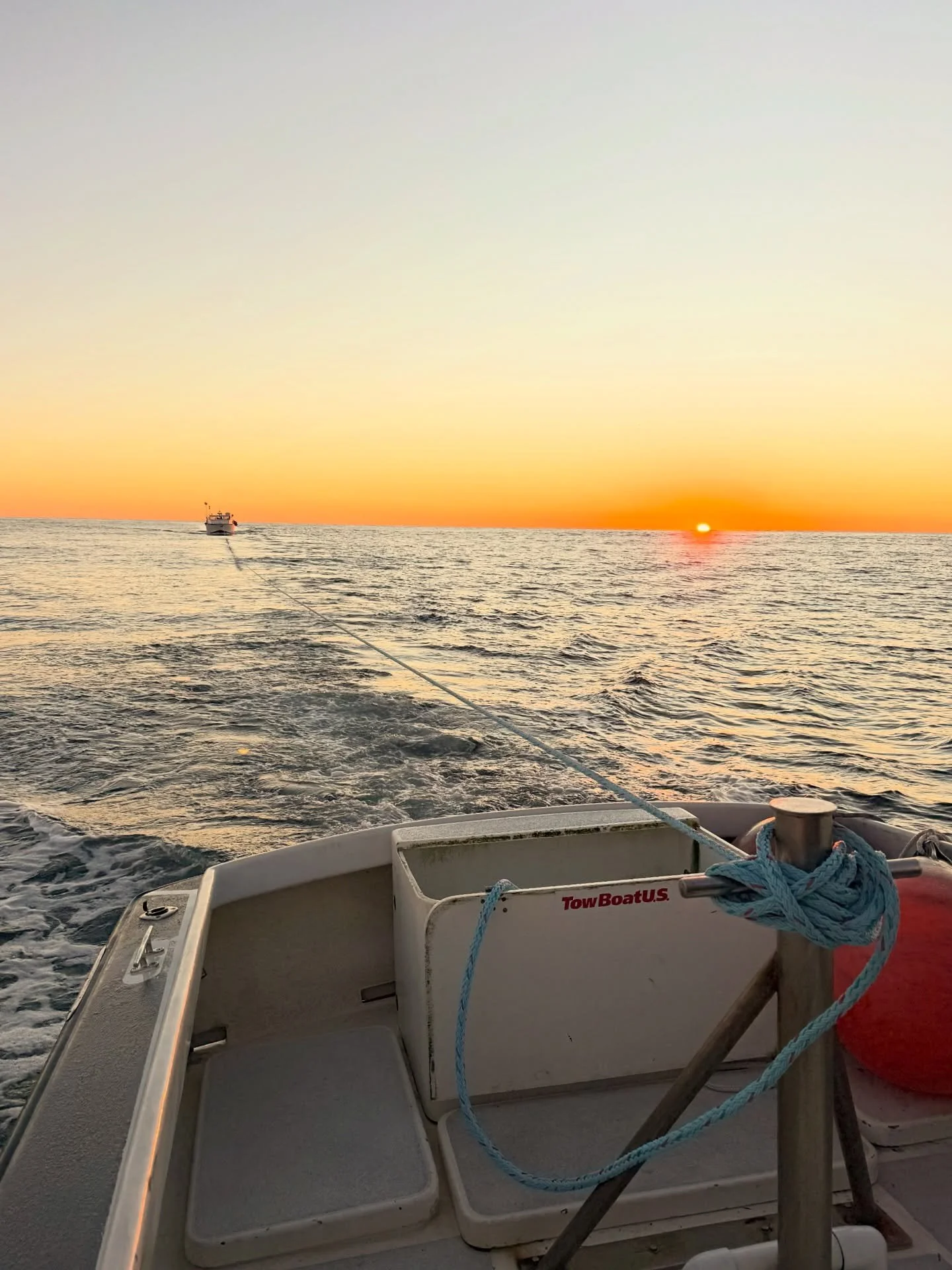 Winter sunsets and a 40nm tow back in makes for a wonderful evening for our captains.