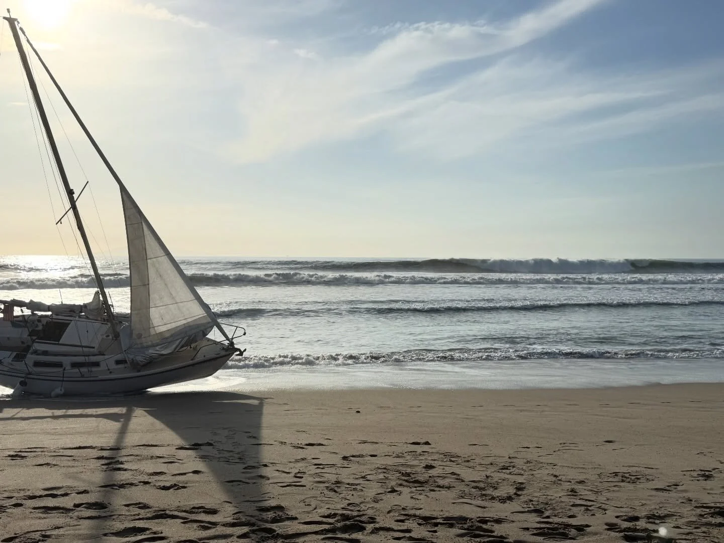 A grounding on Hollywood Beach was made more difficult with large surf conditions. With the damage and value of the vessel in mind as well as the risks of a water recovery, the decision was made to remove the vessel by land for disposal.