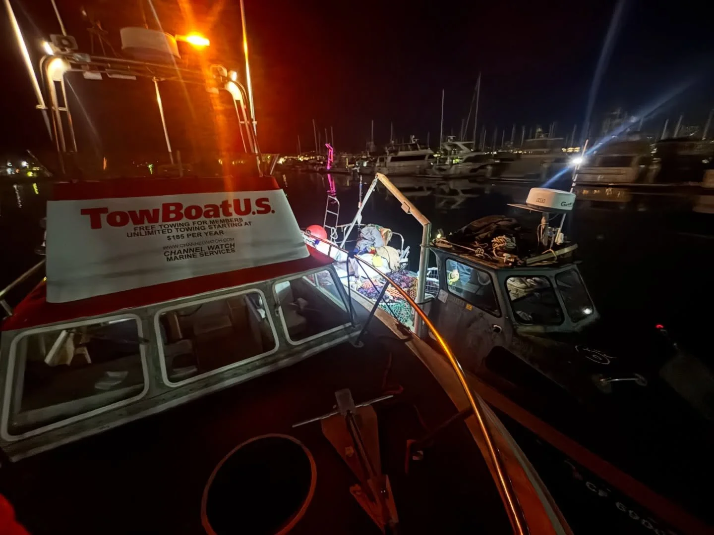 A very early morning arrival into Ventura after a tow back from San Miguel Island