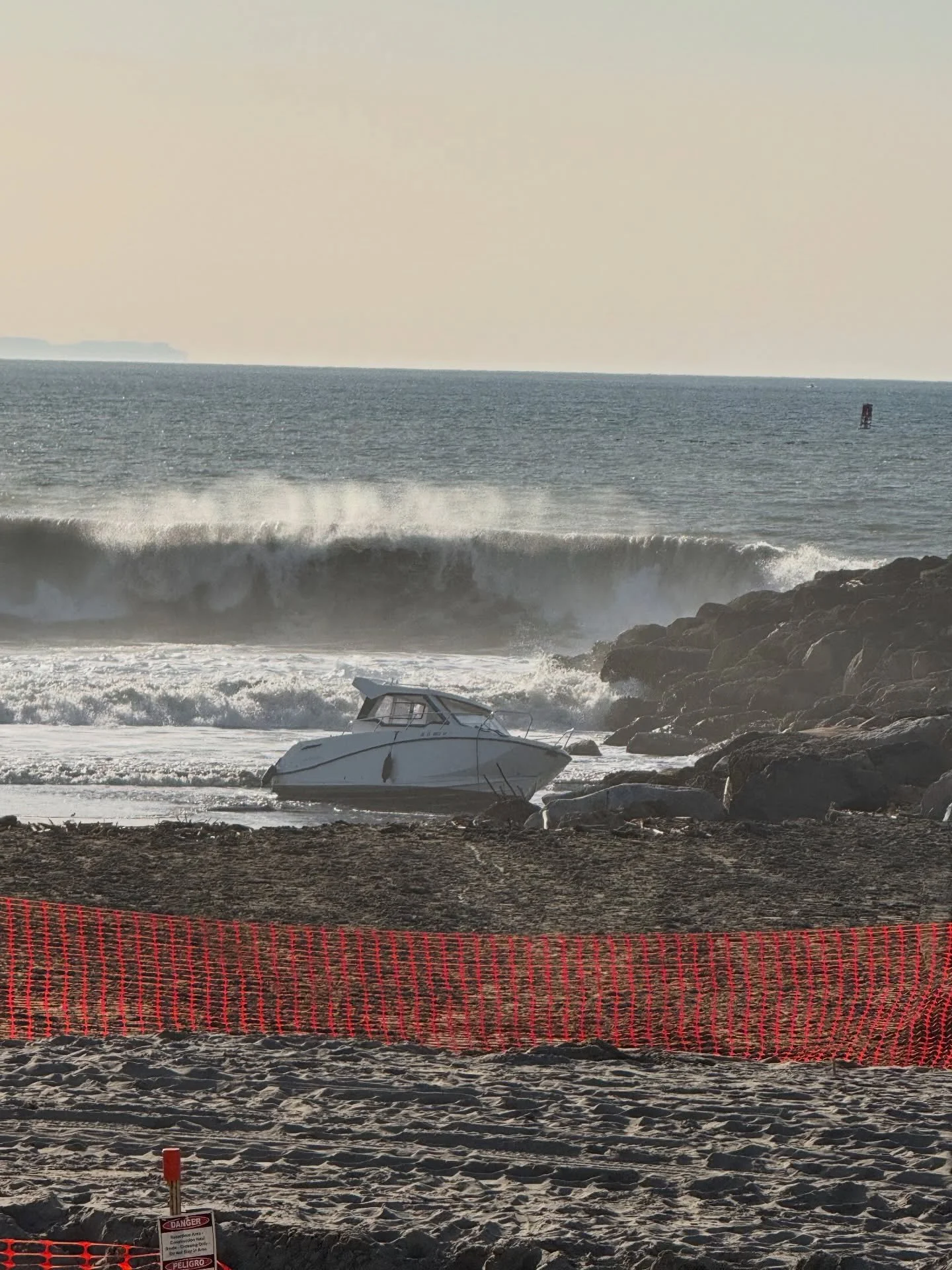 A rental boat operator made the decision to anchor up his boat just outside of the Ventura Harbor entrance to go surfing. Our observant crew underway noticed that the vessel appeared to be dragging anchor and made the report for additional assistance