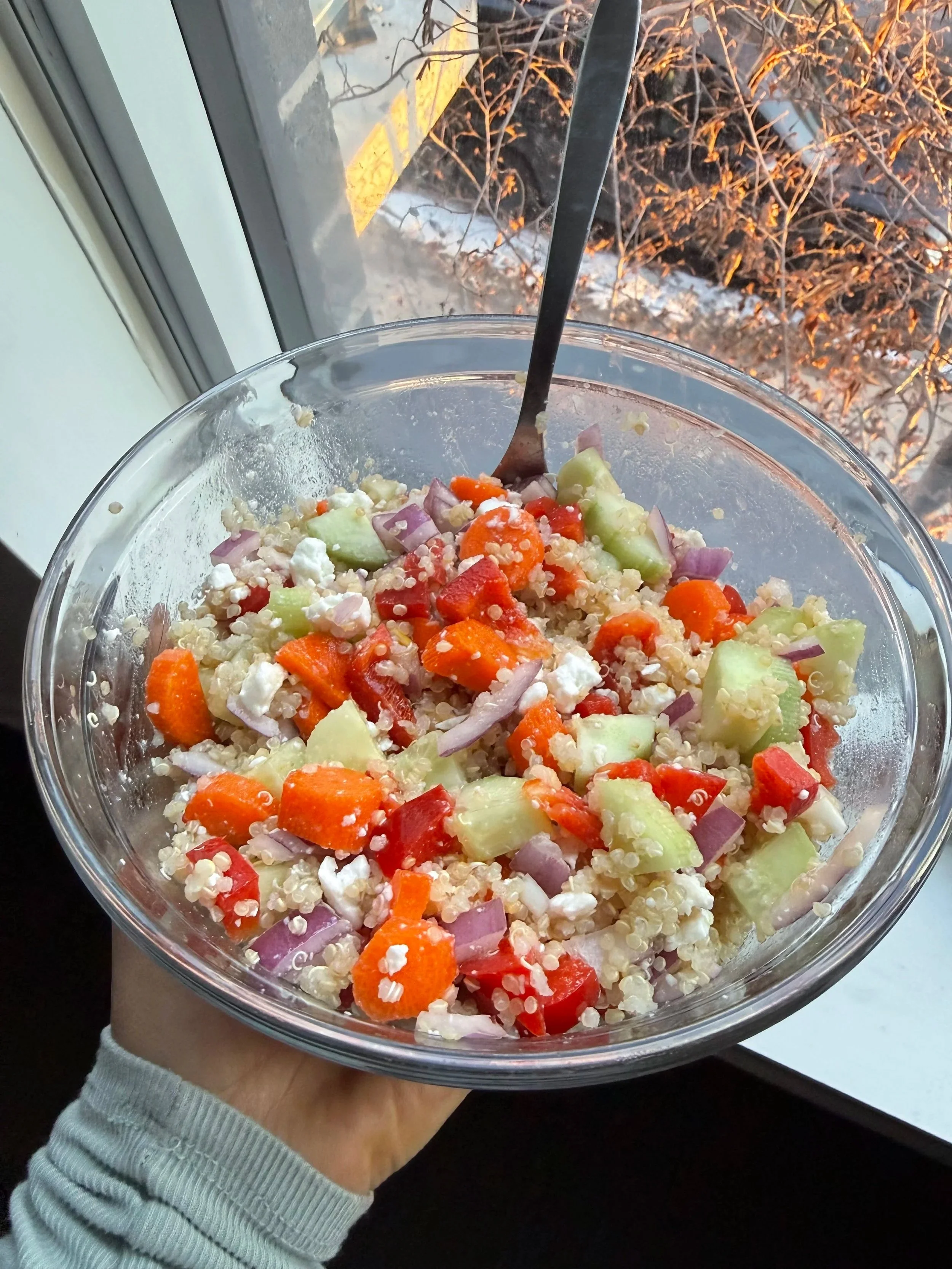 Feta Veggie Quinoa Salad