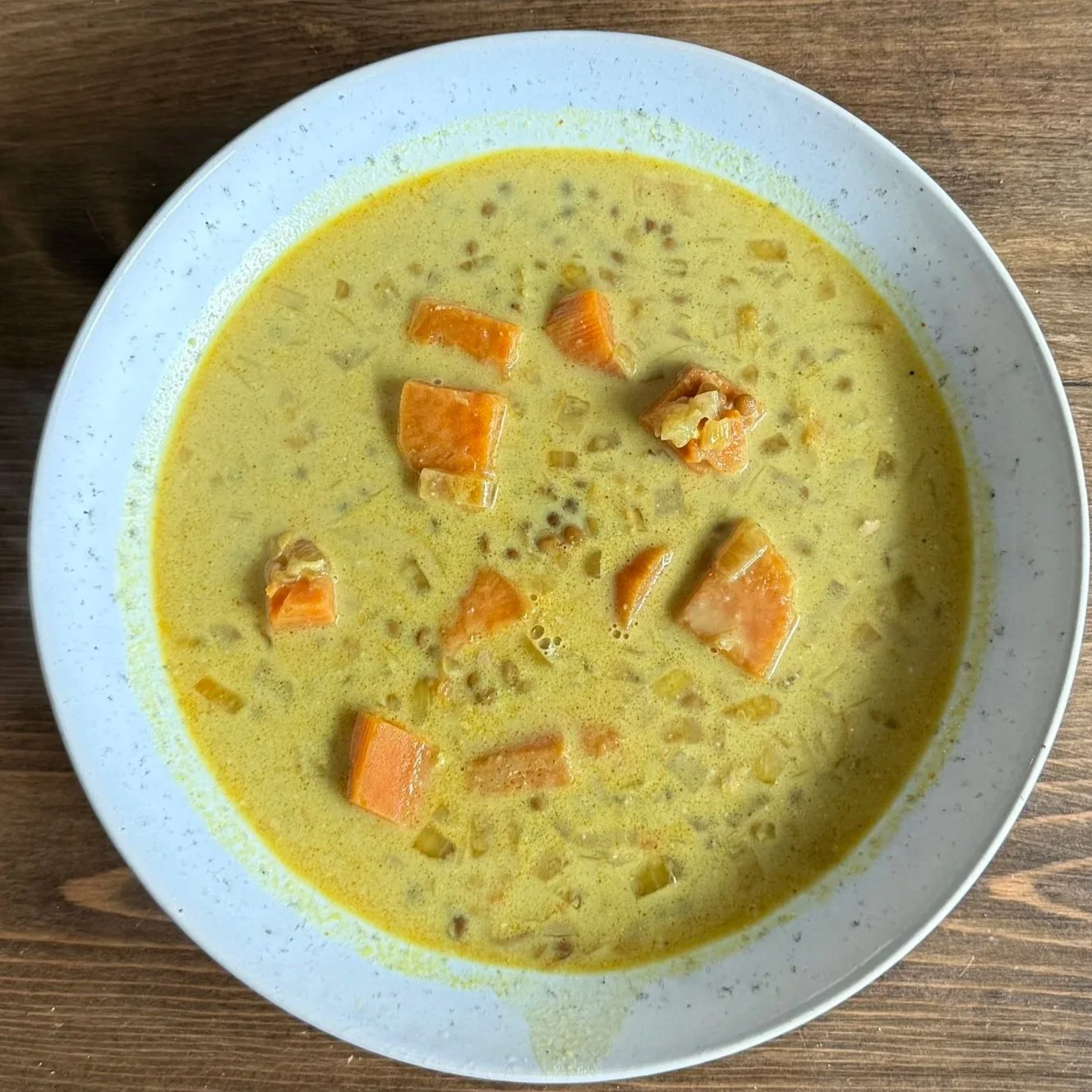 Creamy Lentil &amp; Sweet Potato Soup