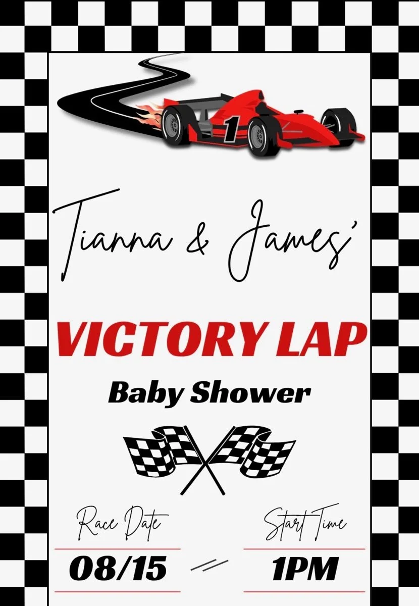 Our first Baby Shower Hot Wheels Race party 